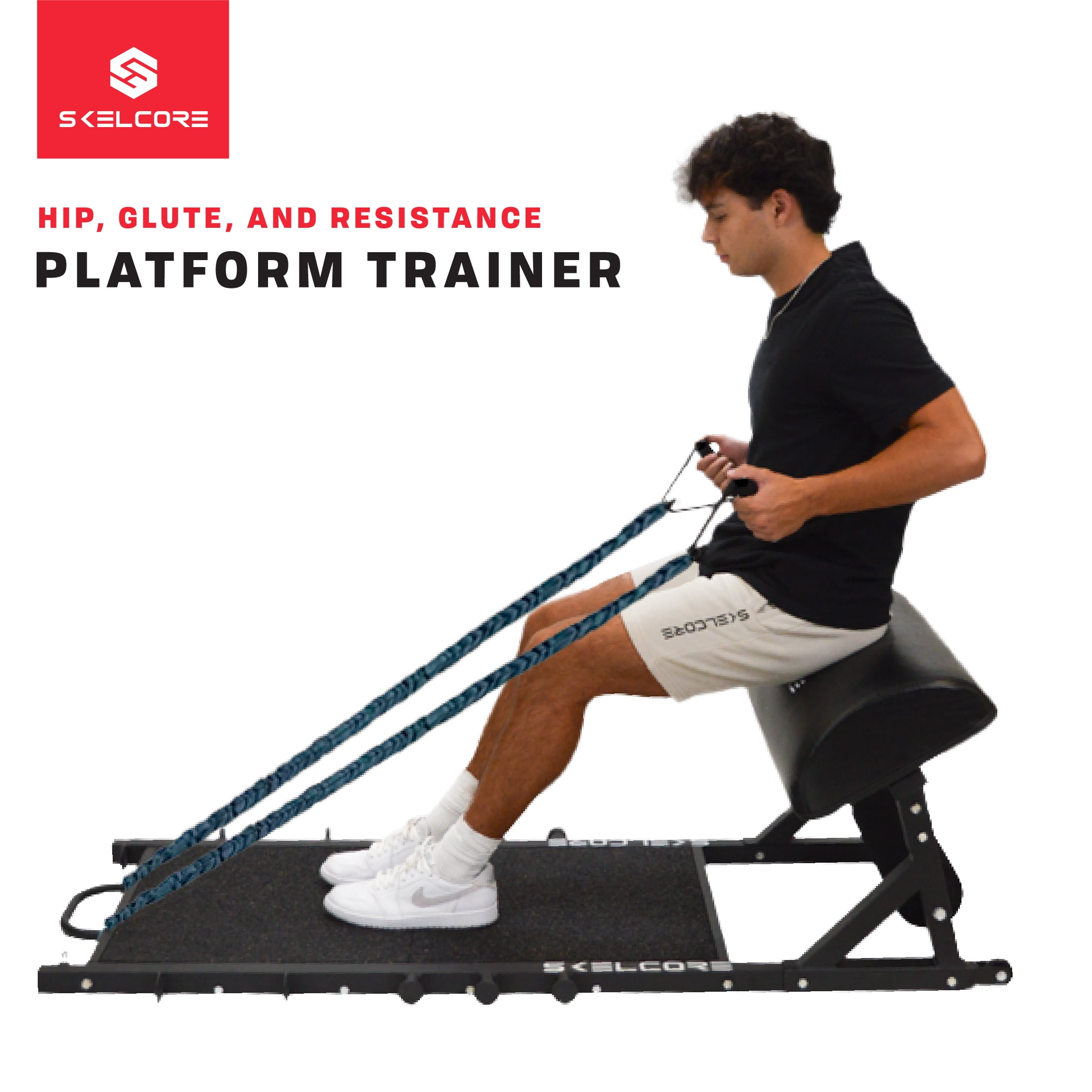 Skelcore Platform Trainer, Full Body Home Gym System, Weights or Bands, Black - Image 11