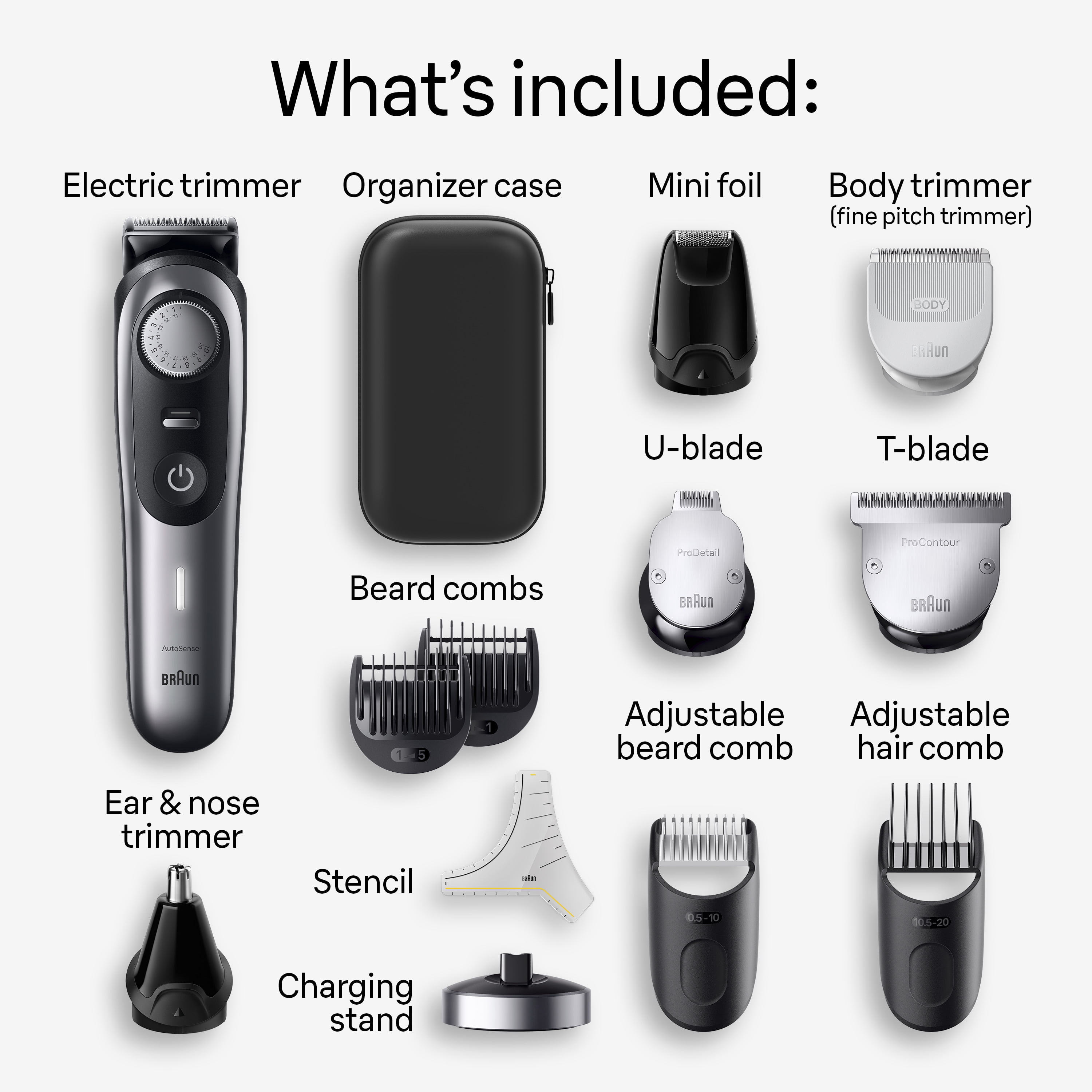 Braun Series 9 9440 All-in-One Style Kit, 13-in-1 Grooming Kit with Beard Trimmer & More - Image 4