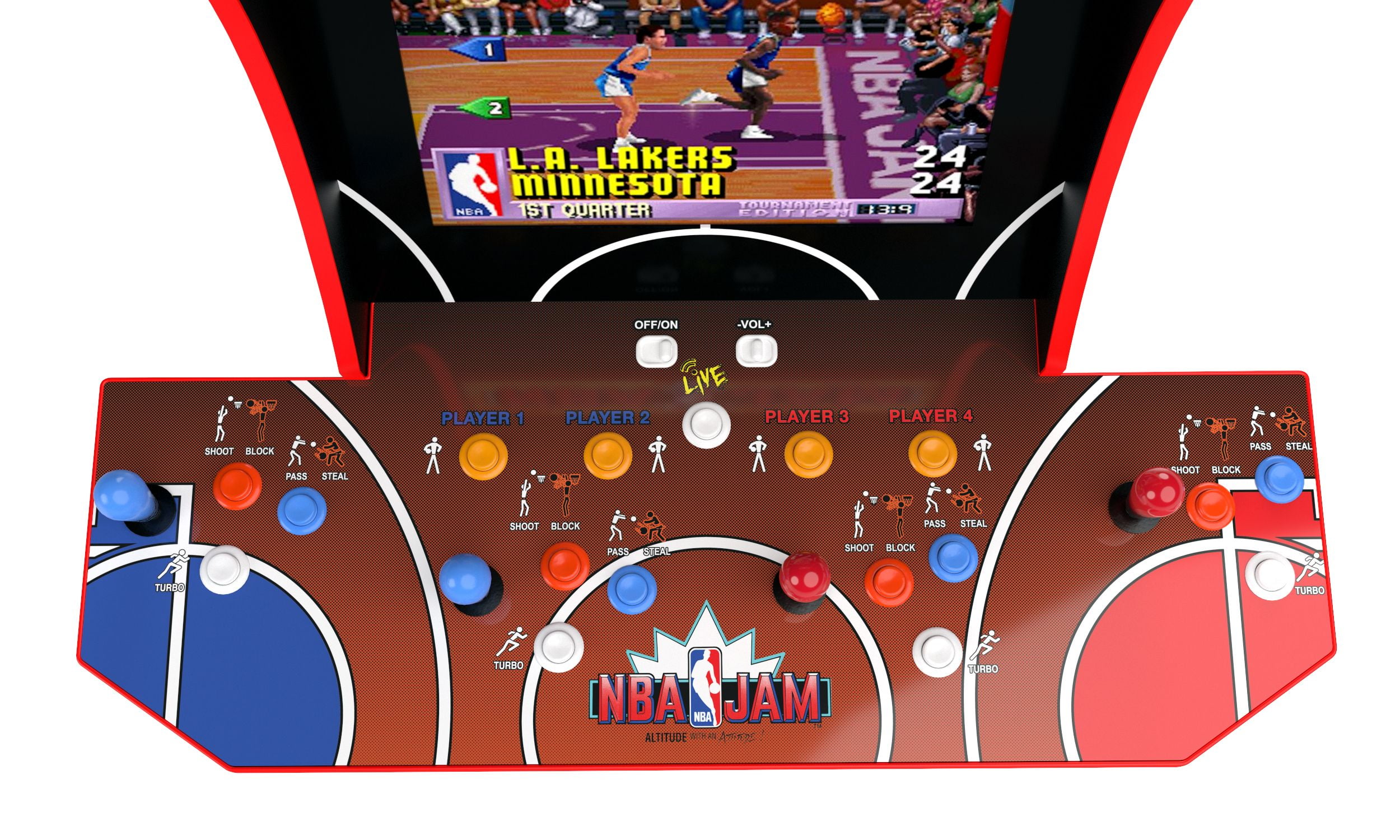 Arcade 1UP, NBA Jam Arcade w/ riser and light up marquee - Image 3