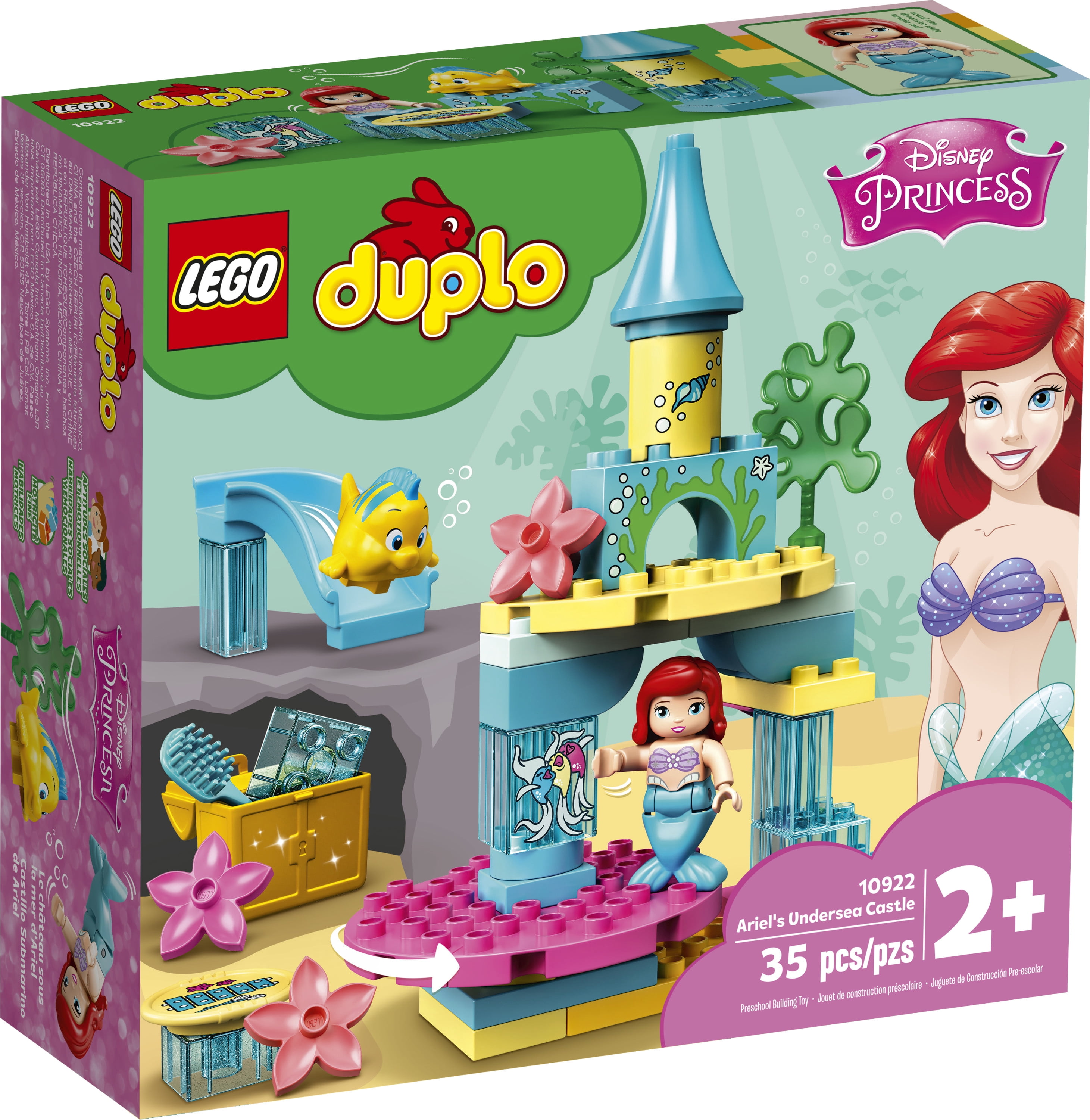 LEGO DUPLO Disney Ariel's Undersea Castle 10922 Toddler Building Toy with Flounder (35 Pieces) - Image 5
