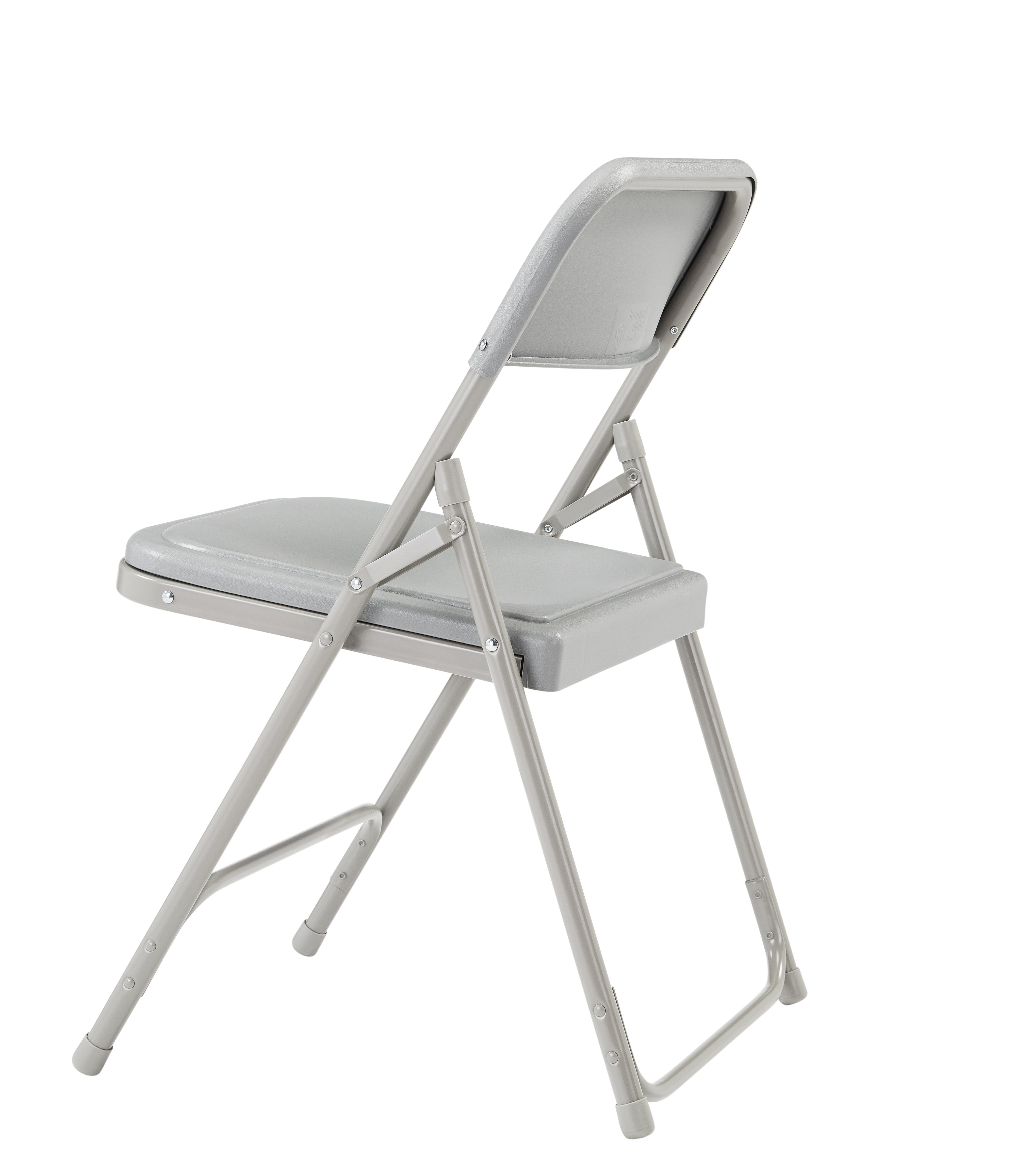 (Pack of 4) NPS 800 Series Premium Lightweight Plastic Folding Chair, Grey - Image 7