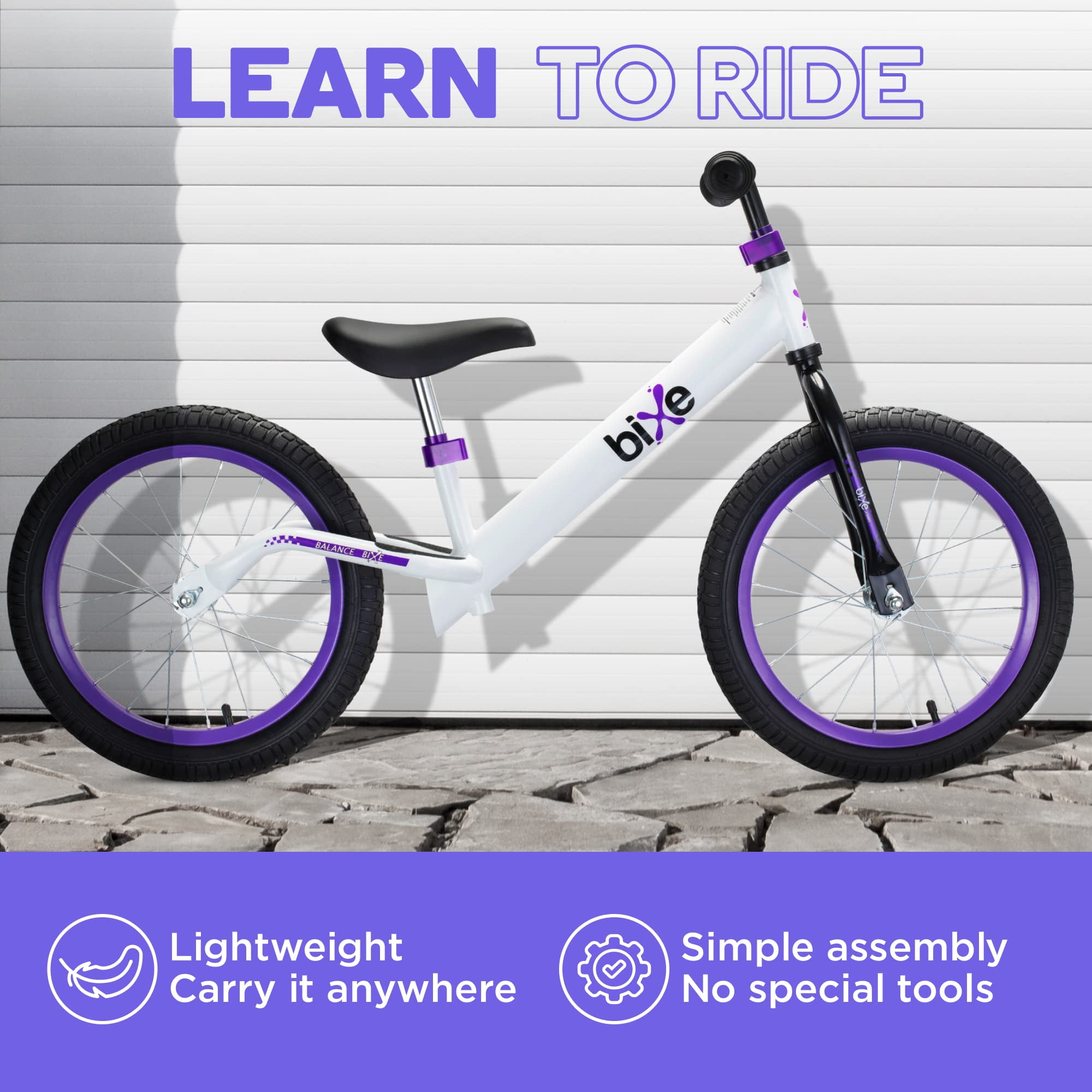Bixe 16" Pro Balance Bike for for Big Kids 5 to 9 Years Old (Violet) - Image 7