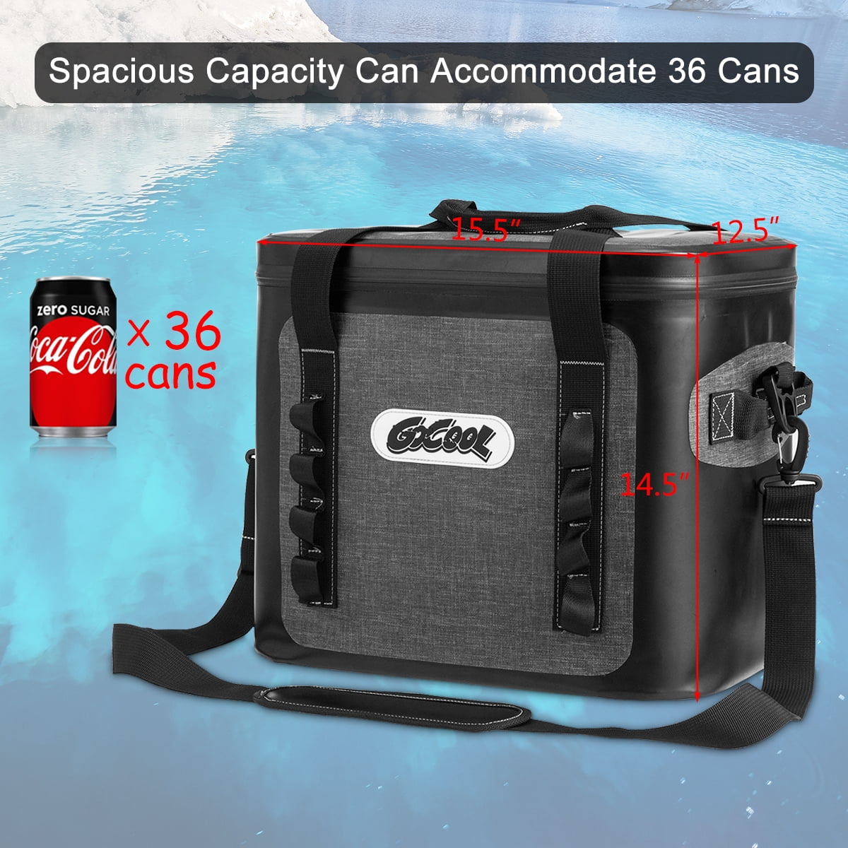 36 Cans Large Soft Pack Cooler Bag Insulated Water-Resistant For Picnic Camping - Image 5