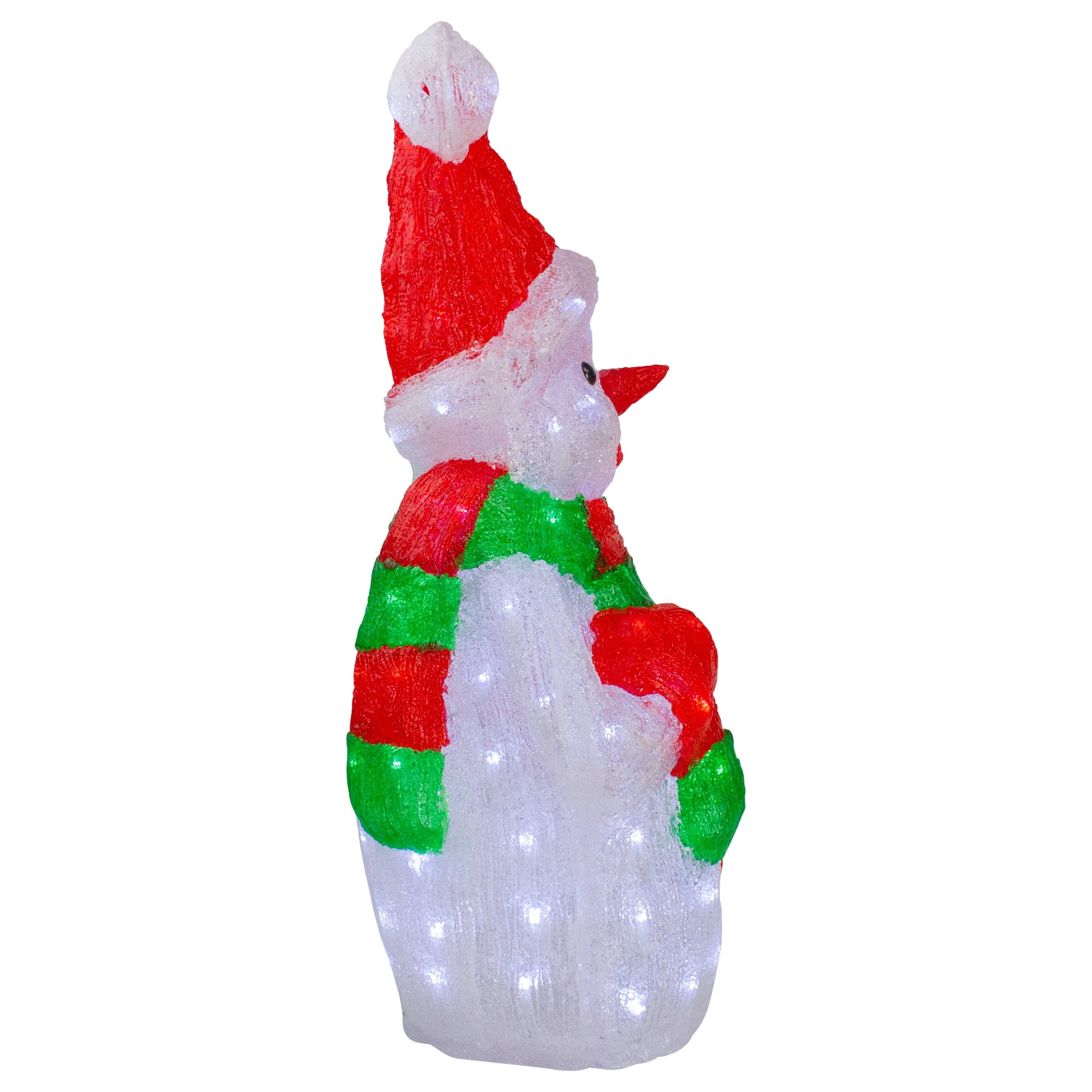 Northlight Lighted Commercial Grade Acrylic Christmas Snowman Display Decoration - 25" - Image 6