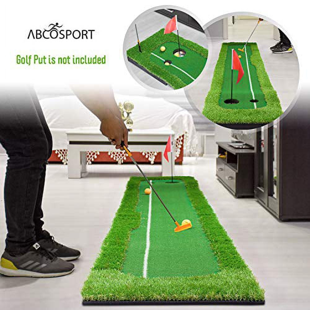 Abco Tech Golf Putting Green Mat - Portable Synthetic Turf Mat - Outdoor and Indoor - for Practicing and Training - Long Lasting Design - Includes 3 Free Golf Balls (1.6ft x 10ft) - Image 4