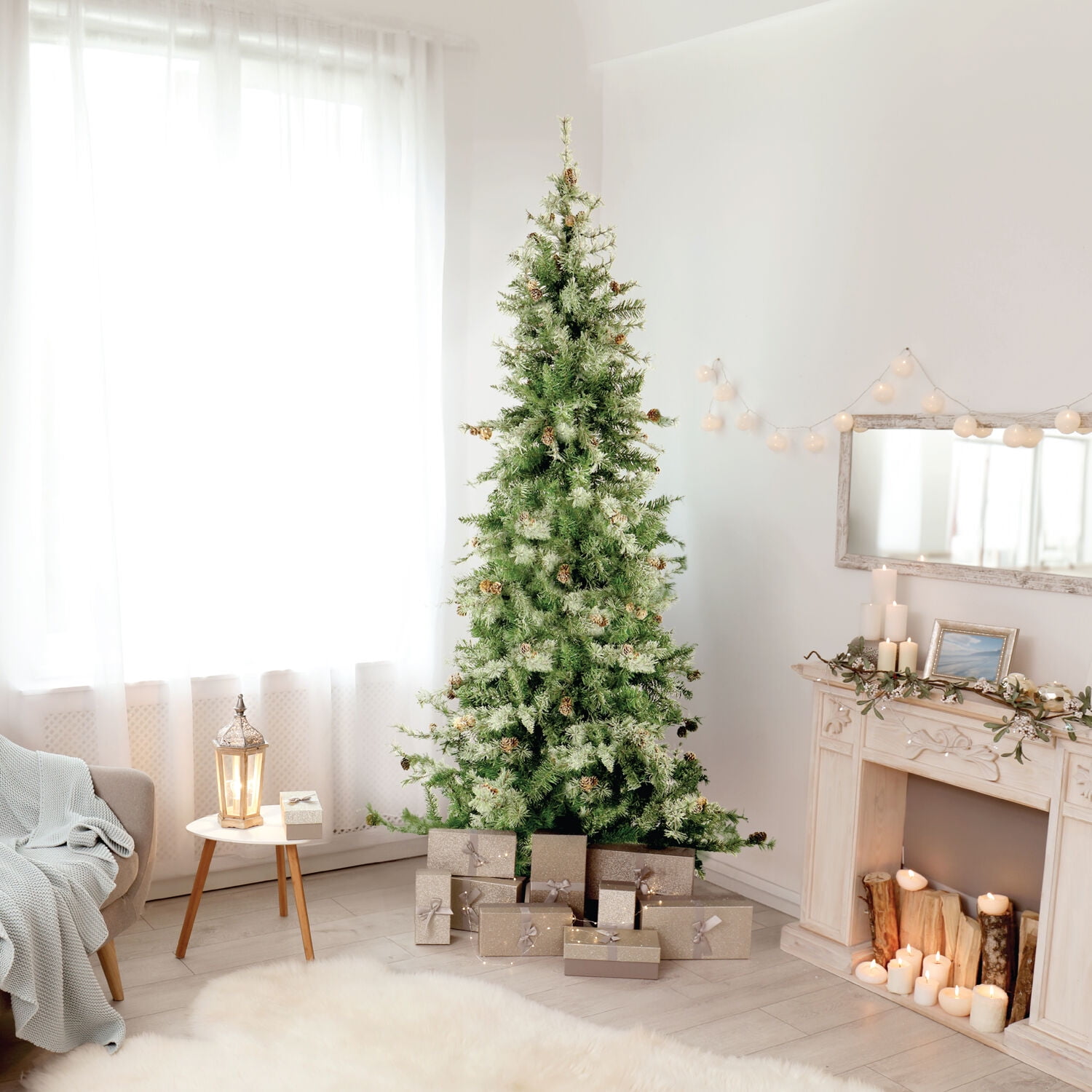 Fraser Hill Farm 7.5-Ft. Flocked Buffalo Fir Christmas Tree, FFBF075-0SN - Image 8