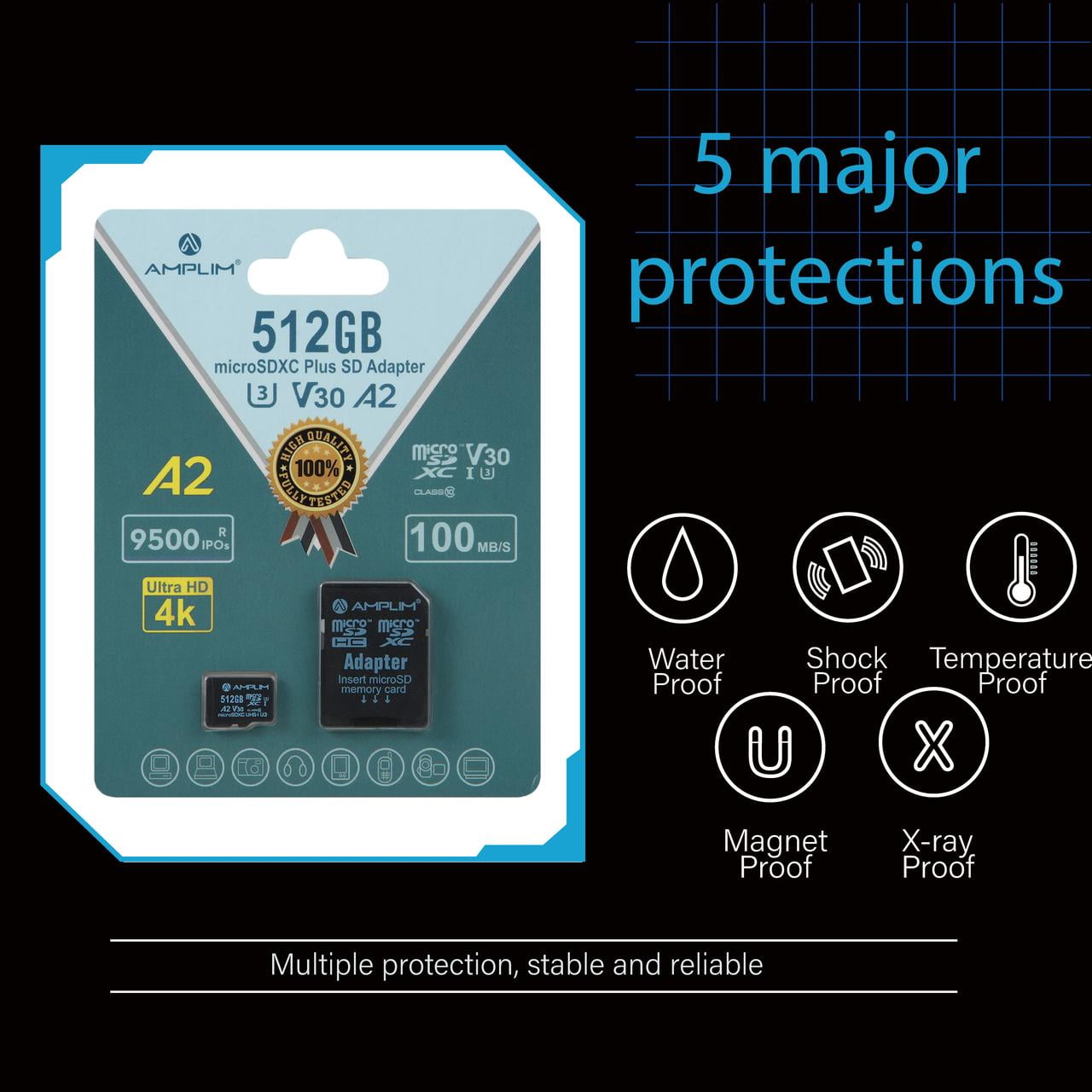 Amplim 512GB Micro SD Card - UHS-I Class 10, A2, U3 High-Speed Memory Card for Android Phone, Camera and 4K Video Recording - Image 4