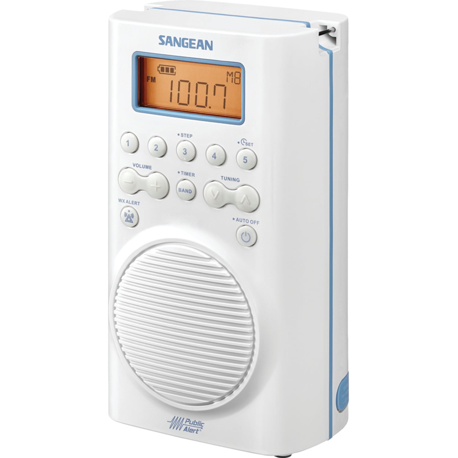 Sangean Portable AM/FM Radio, White, H205 - Image 8