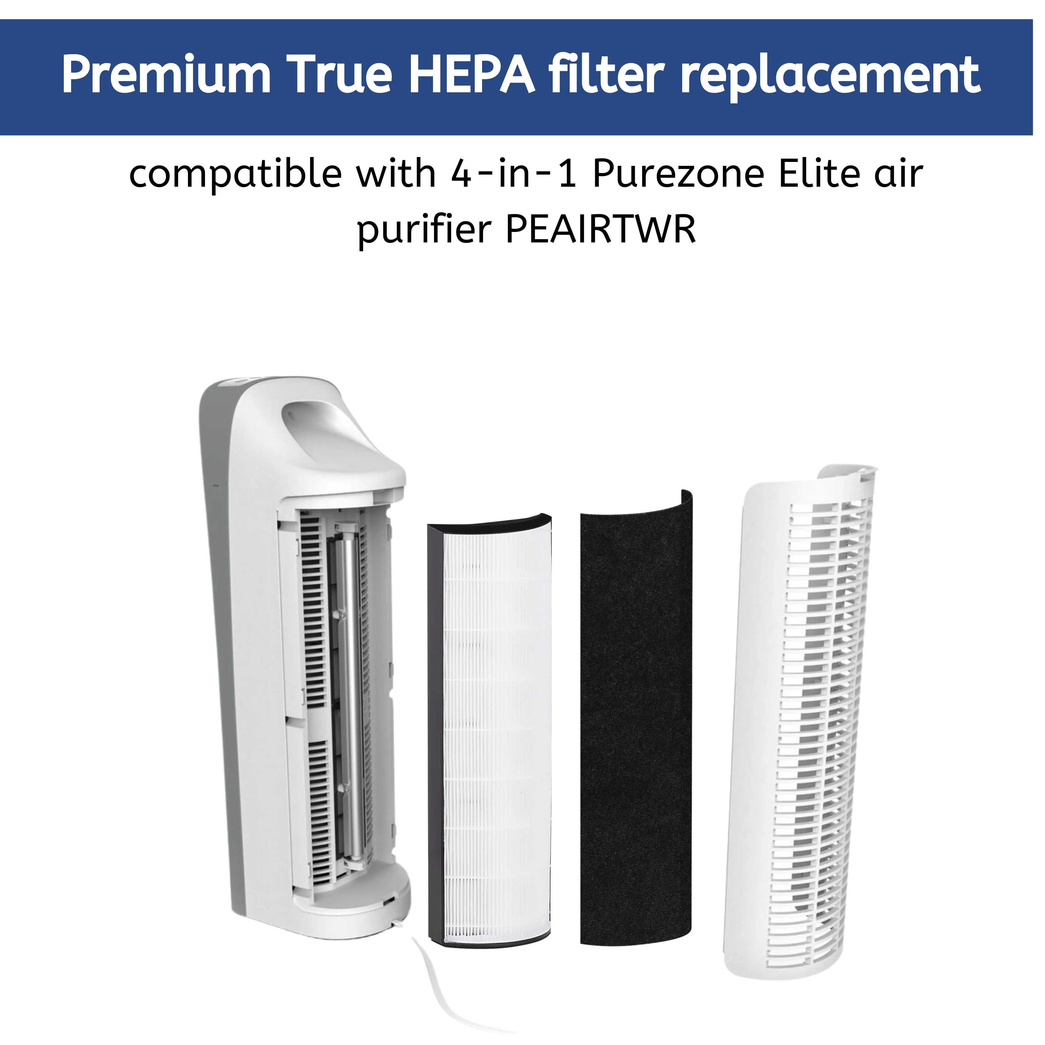 True HEPA Filter For Purezone Elite 4-in-1 Air Purifier PETWRFIL. 3 Sets - Image 3