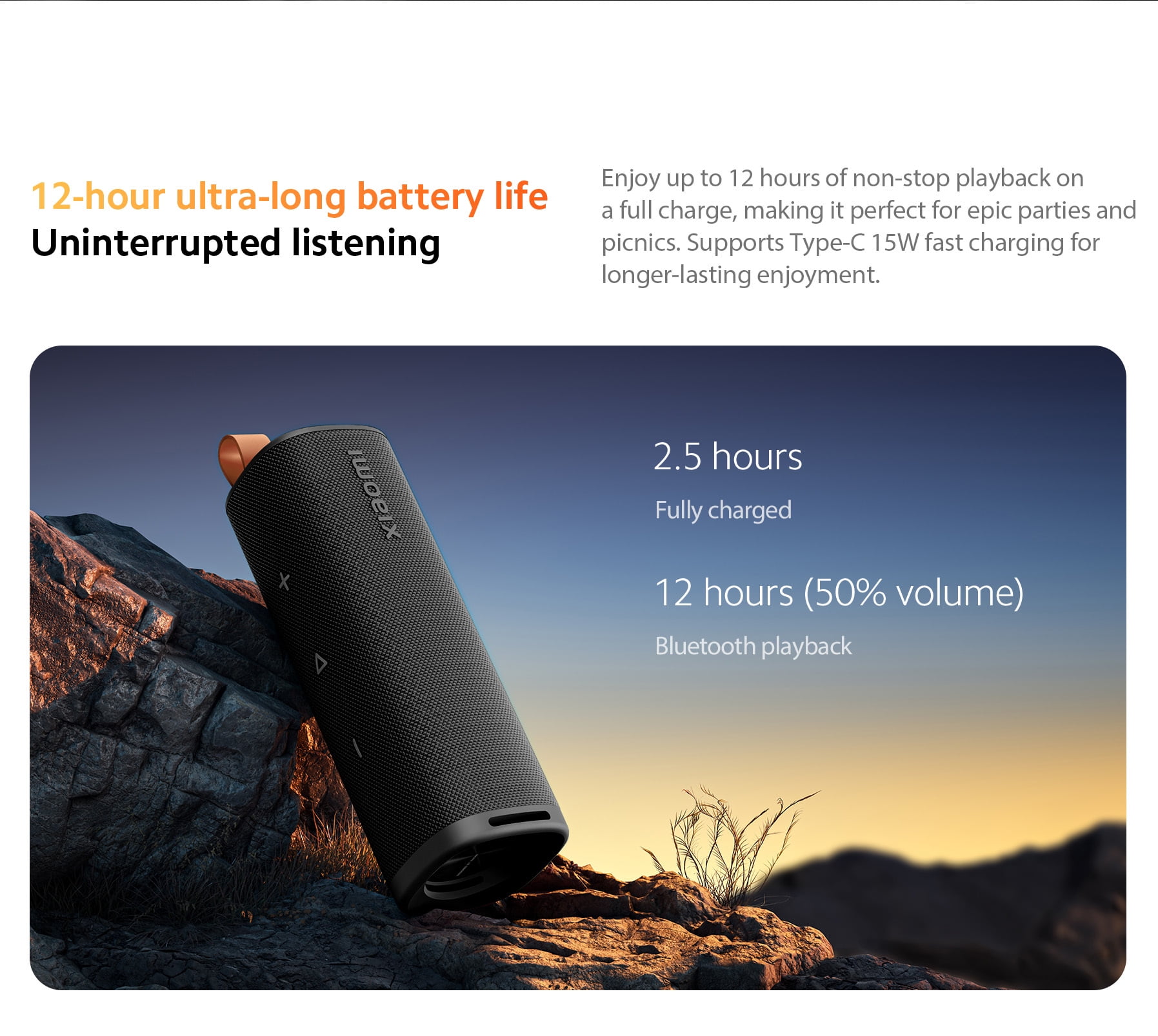 Xiaomi 30W Portable Bluetooth Speaker - IP67 Waterproof, 20H Playtime (Bluetooth 5.4) - Image 5