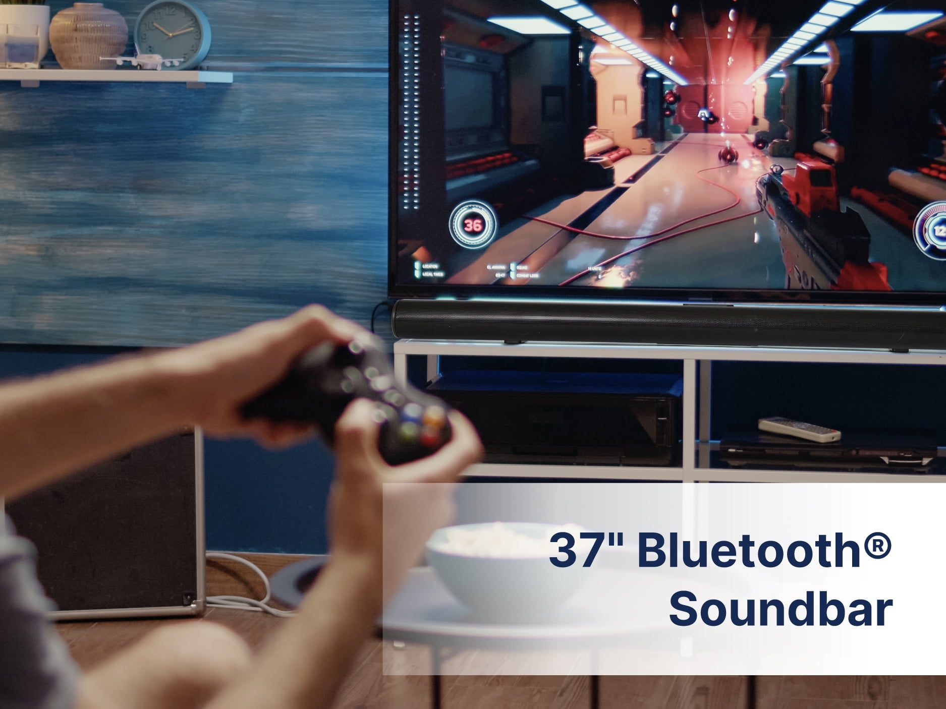 Emerson EHS-2002 37-inch Bluetooth Soundbar with Remote Control, Black - Image 7