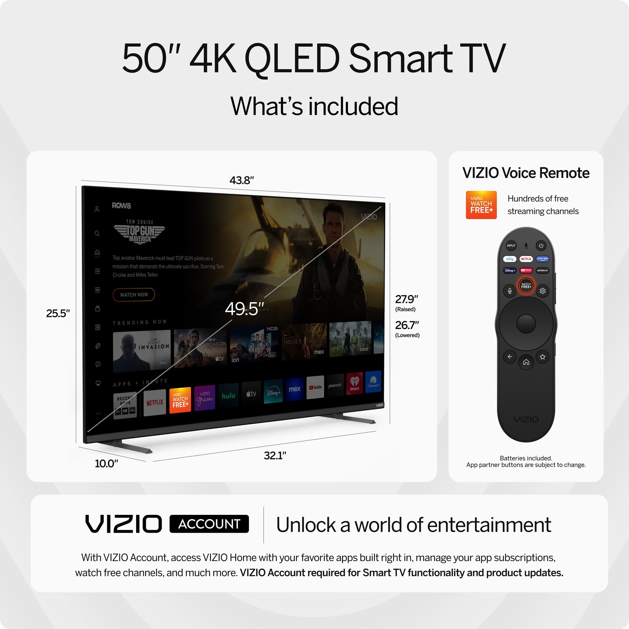VIZIO 50" Class Quantum Pro 4K QLED HDR 120Hz Smart TV (M50QXM-K01) - Image 14