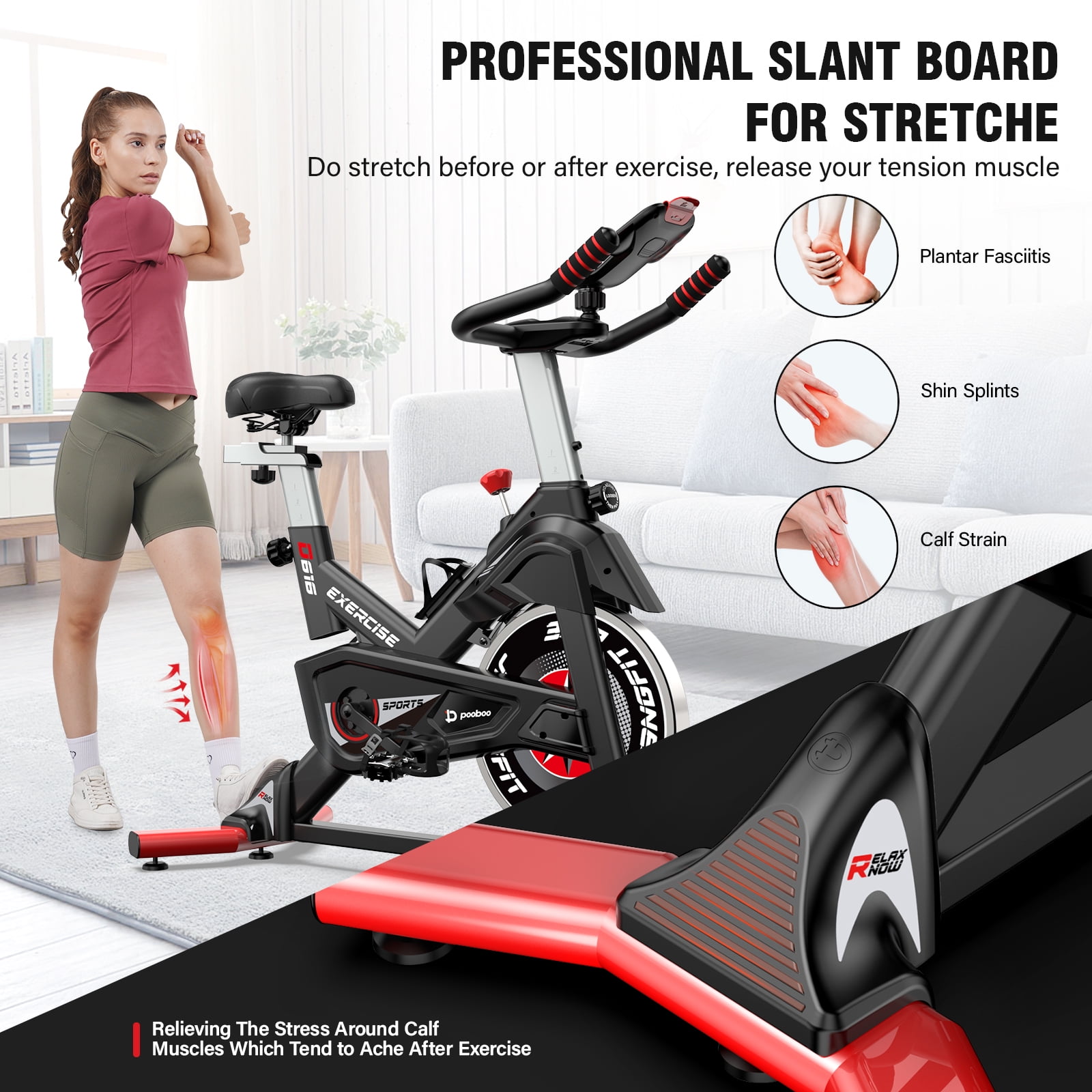 Pooboo Bluetooth Magnetic Exercise Bike Indoor Cycling Bike Stationary Bikes 40lbs Flywheel 350lbs - Image 5