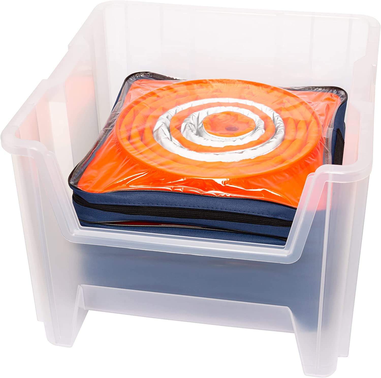 Akro-Mils Stak-N-Store 13018, Large Storage Bins, Stackable Heavy Duty Containers, 17.5"x16.5"x12.5", Clear, 2-Pack - Image 7