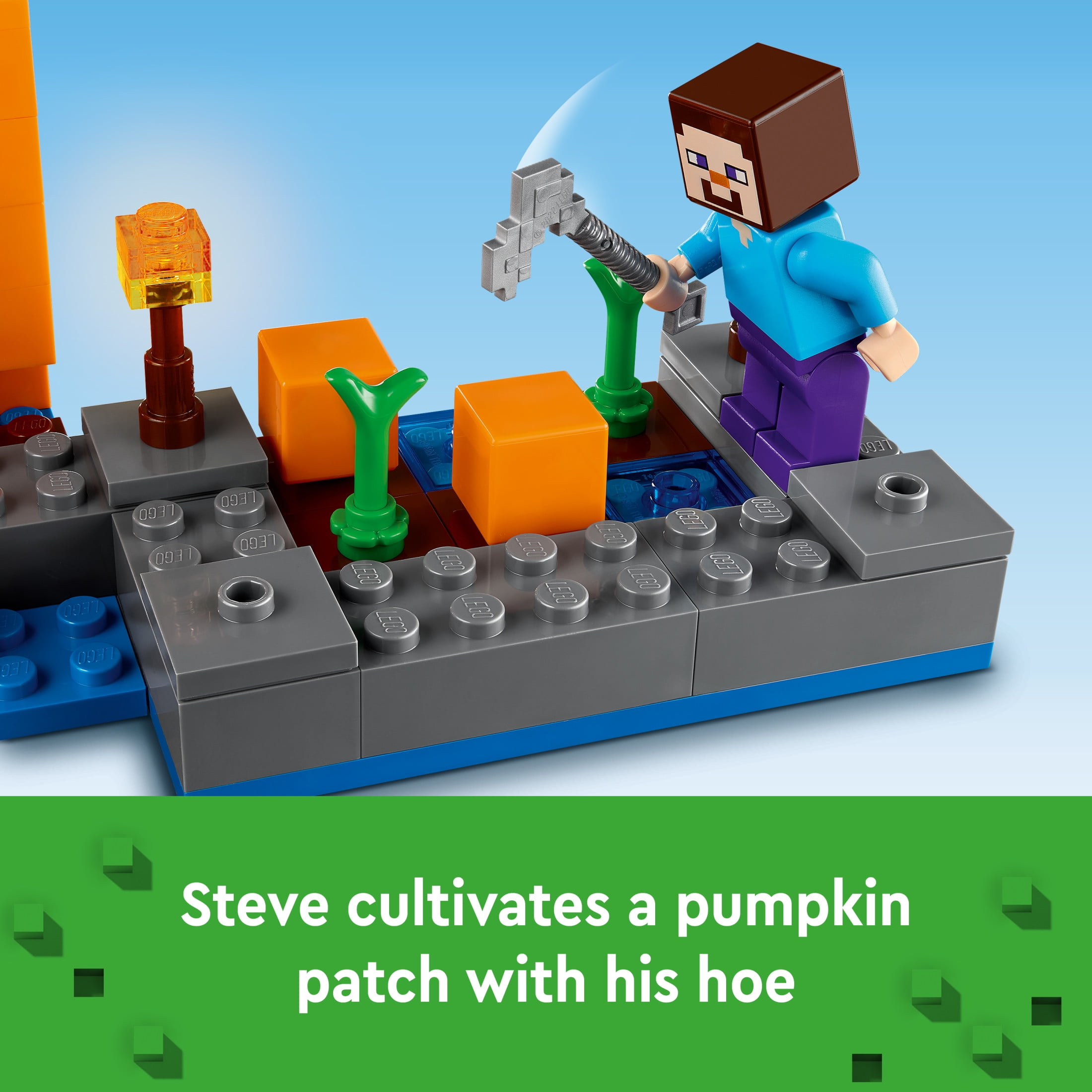 LEGO Minecraft The Pumpkin Farm Building Set, Halloween Toy for Boys, Girls, & Gamers Ages 8 and up, 21248 - Image 5