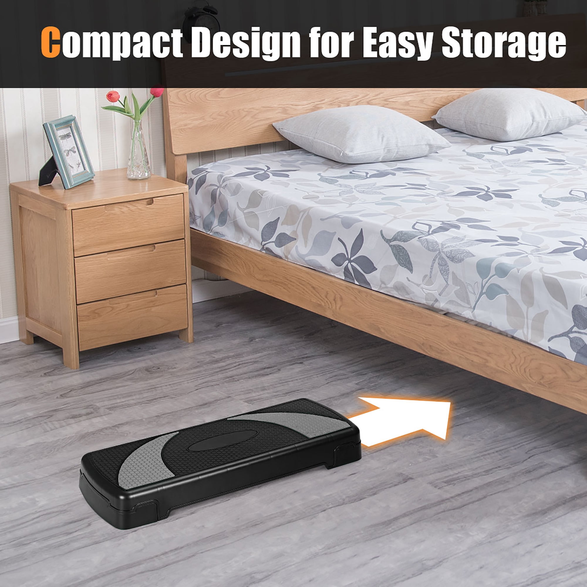 31'' Aerobic Exercise Stepper Cardio Trainer 3 in 1 Adjustable Height 4'' - 6'' - 8'' - Image 7