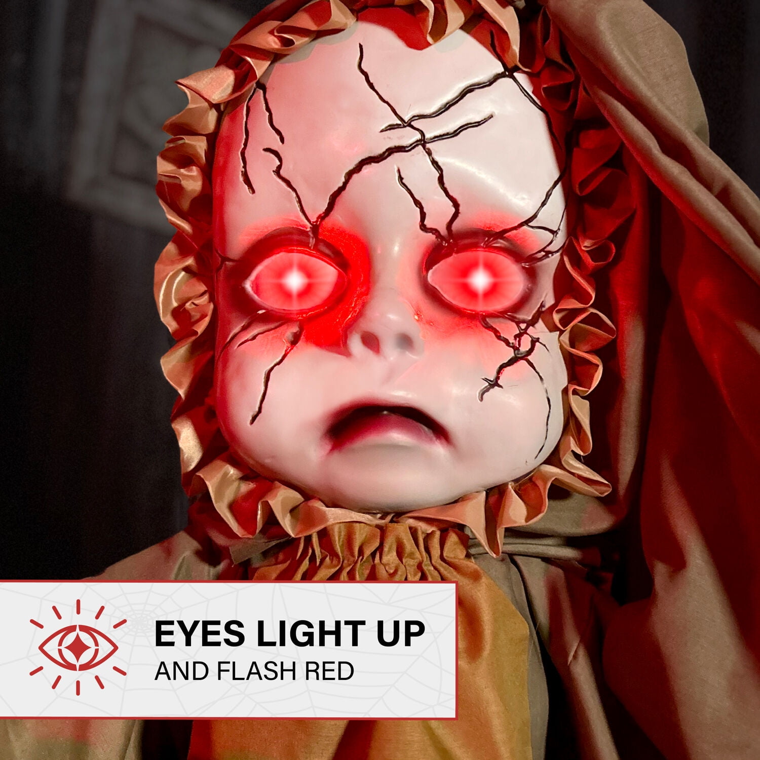 Haunted Hill Farm 5.25 ft Life Size Animatronic Demon Girl, Halloween Decoration, HHGIRL-9FLSA - Image 14