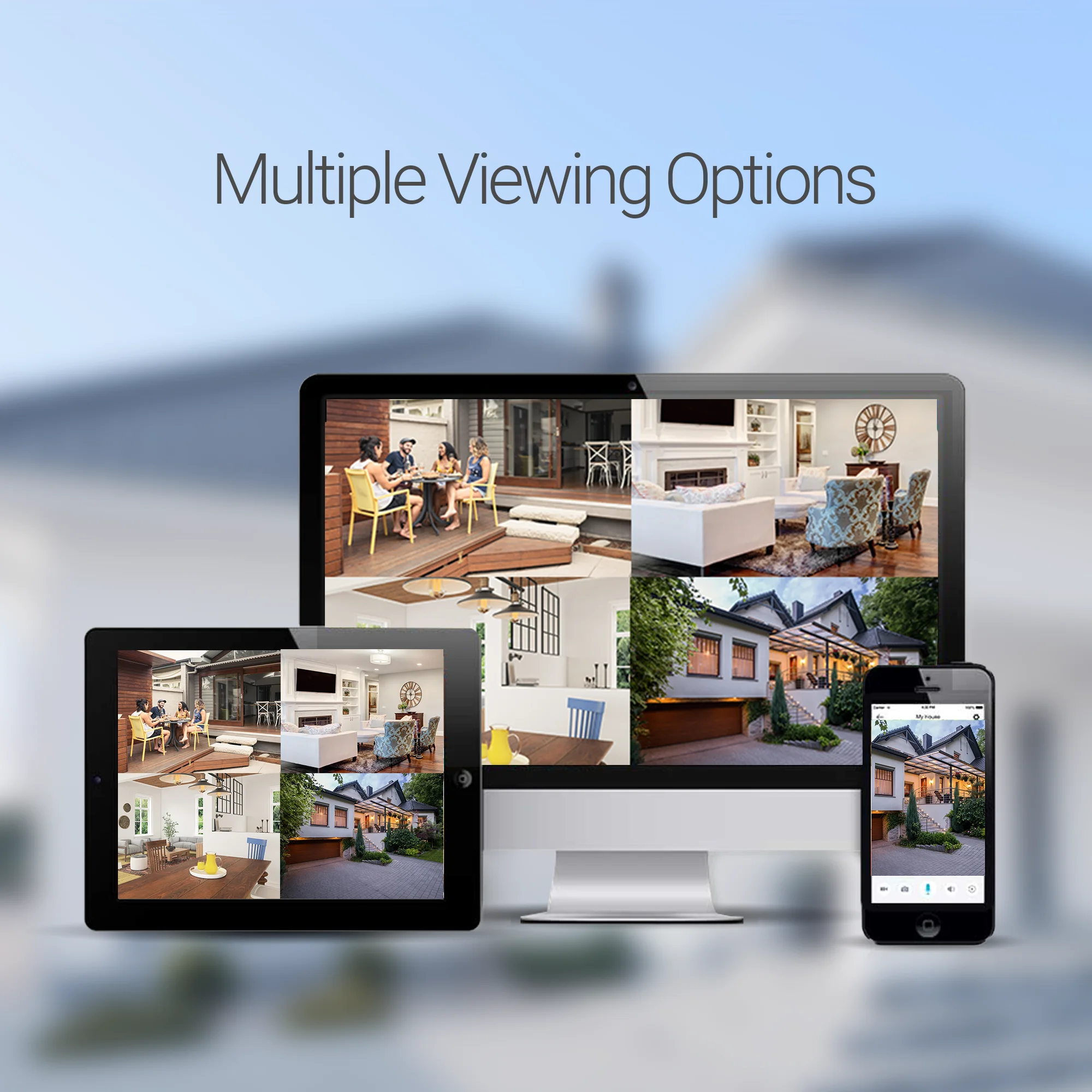 Zmodo 1080p Full HD Outdoor Security Camera System, 4 Pack Smart Home Indoor Outdoor WiFi IP Cameras with Night Vision, Compatible with Alexa - Image 3