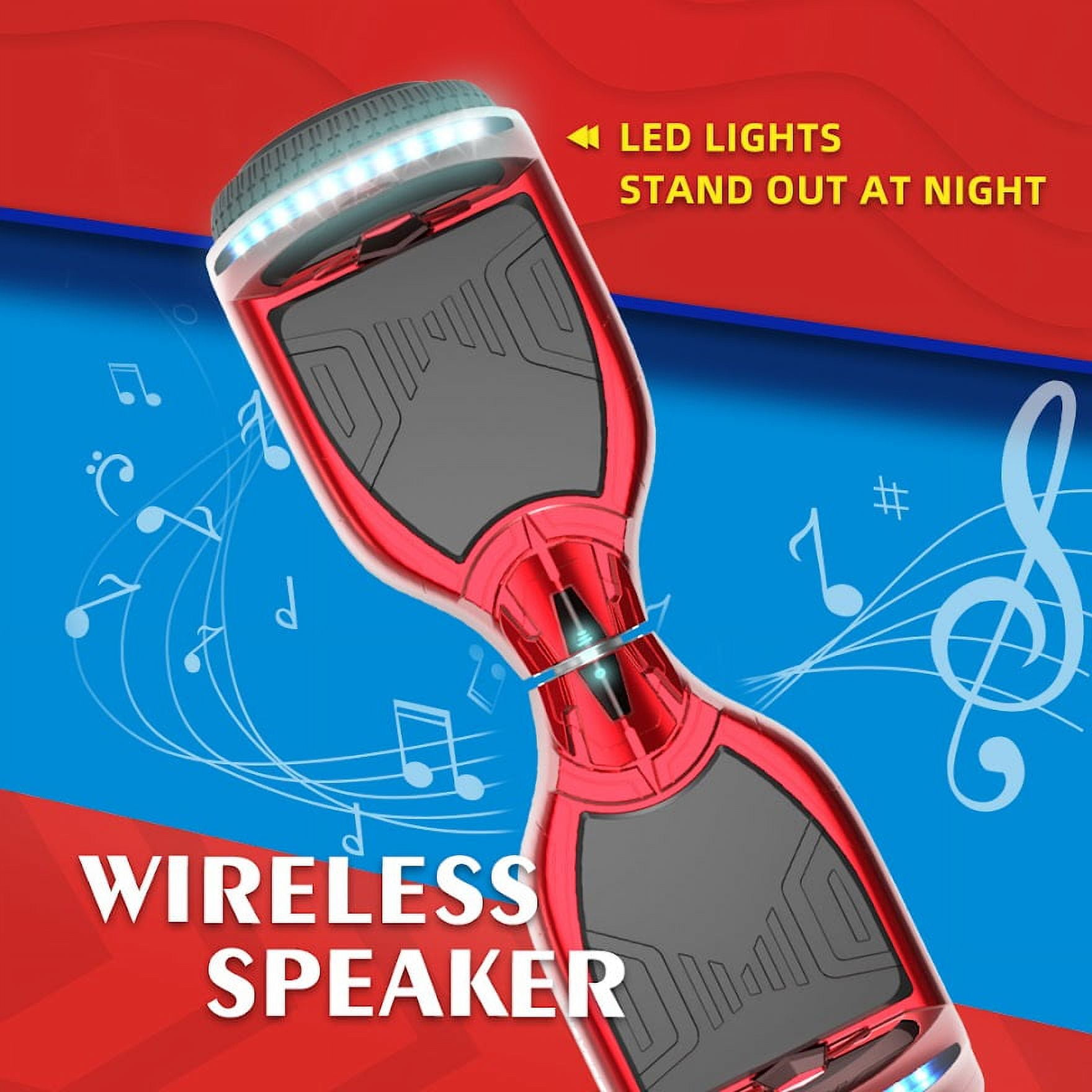 Newest Bluetooth Hoverboard, Chrome Color Hover Board Led Wheels Self Balancing Scooter with Built-in Speaker for Kids, Teenager - Image 4