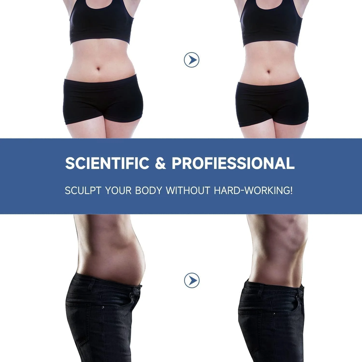 Abs Muscle Belt, Washable Cloth Training Waist Trimmer, Fitness Abdominal Muscle Toning Belt for Men & Women, Home Office - Image 3