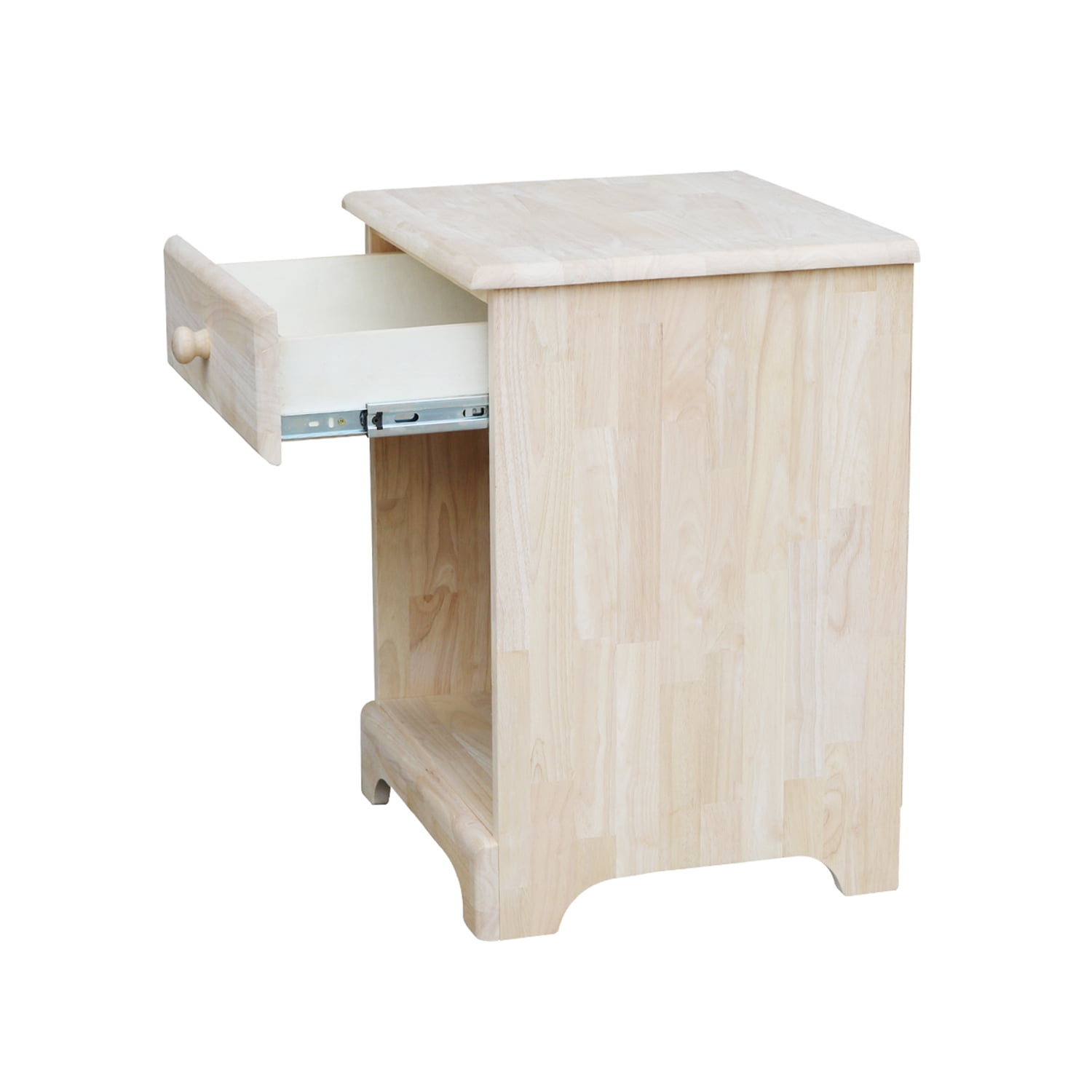 International Concepts Solid Wood Nightstand Unfinished - Image 7