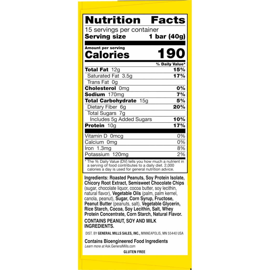 (6 pack) Nature Valley Protein Chewy Snack Bars, Peanut Butter Dark Chocolate, 15 Bars, 21.3 oz - Image 20