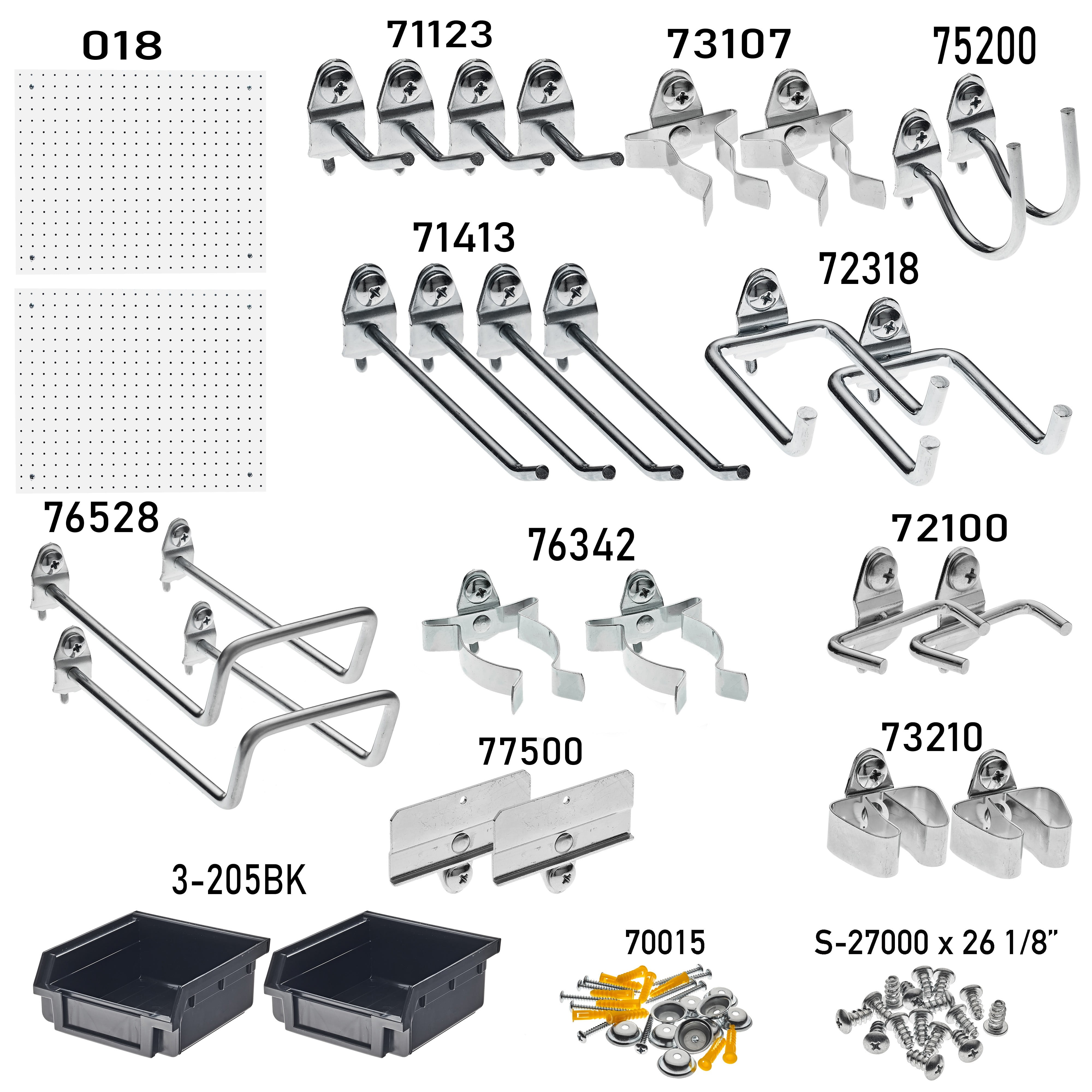 Triton Products® DURAHOOK 990-S Pegboard,White,22 in. H,PR G2018436 - Image 3