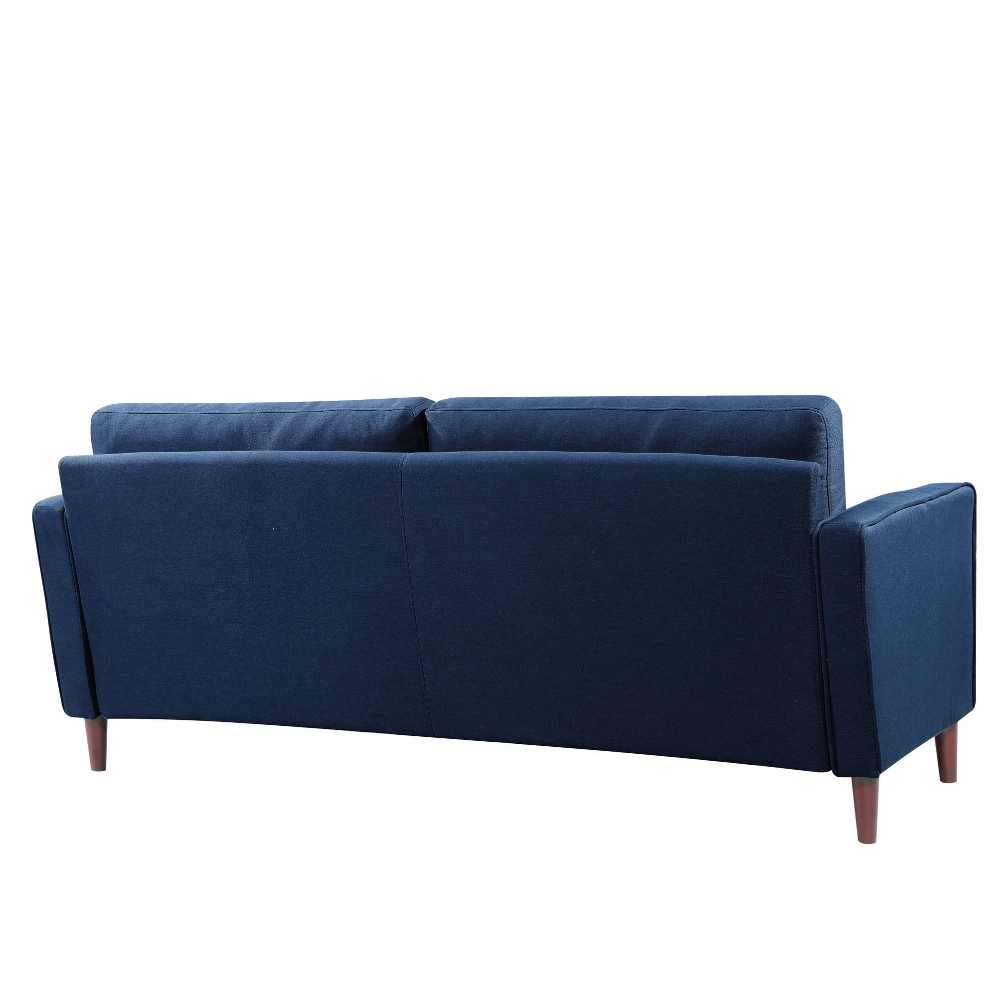 Studio Living Lorelei Mid-Century Modern Cushion Back Upholstered Sofa, Navy - Image 2