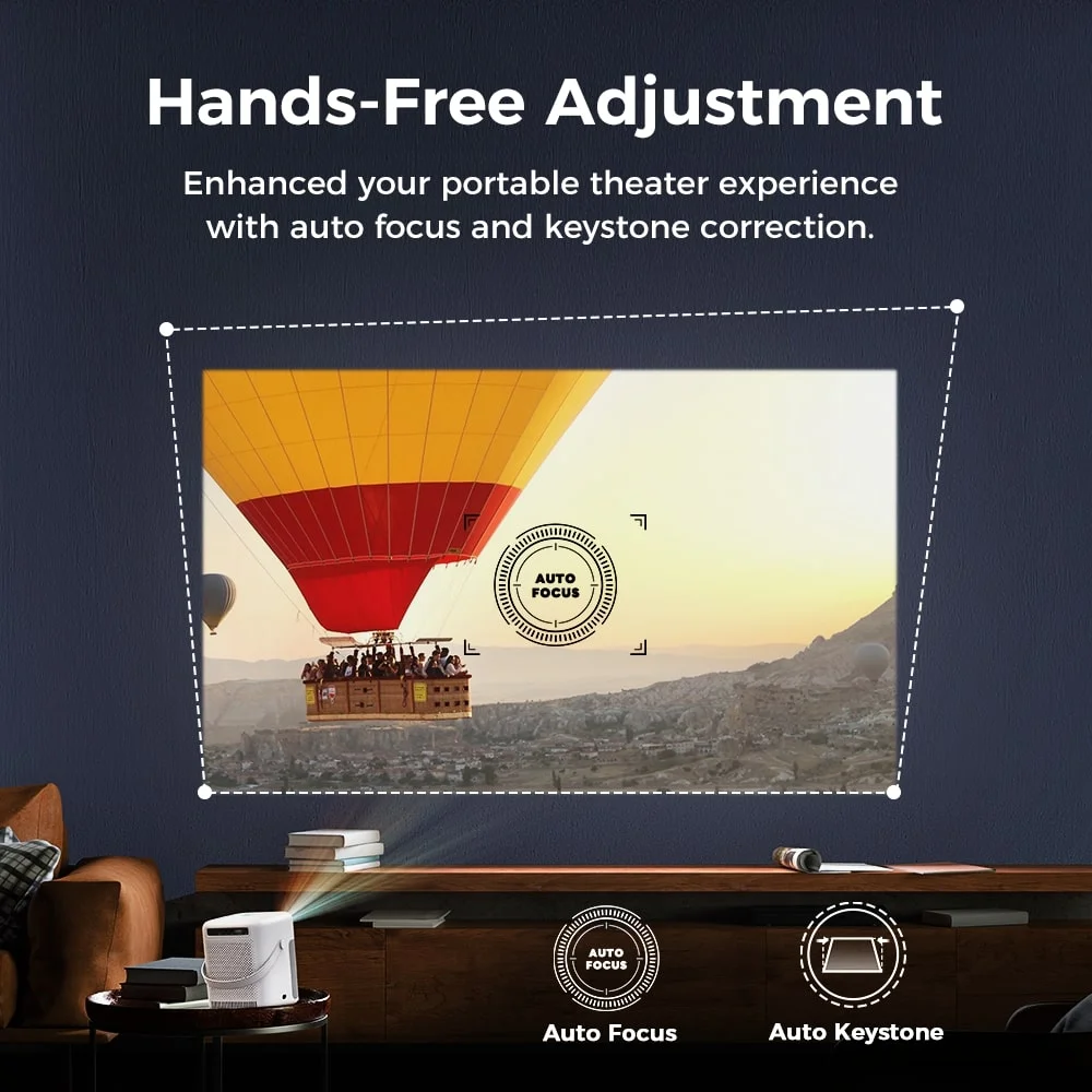 VANKYO-Performance H300W Native 1080P Portable Smart Projector, 5G Wifi and Bluetooth Outdoor Movie Projector, Wireless Mirroring, Auto Keystone - Image 7