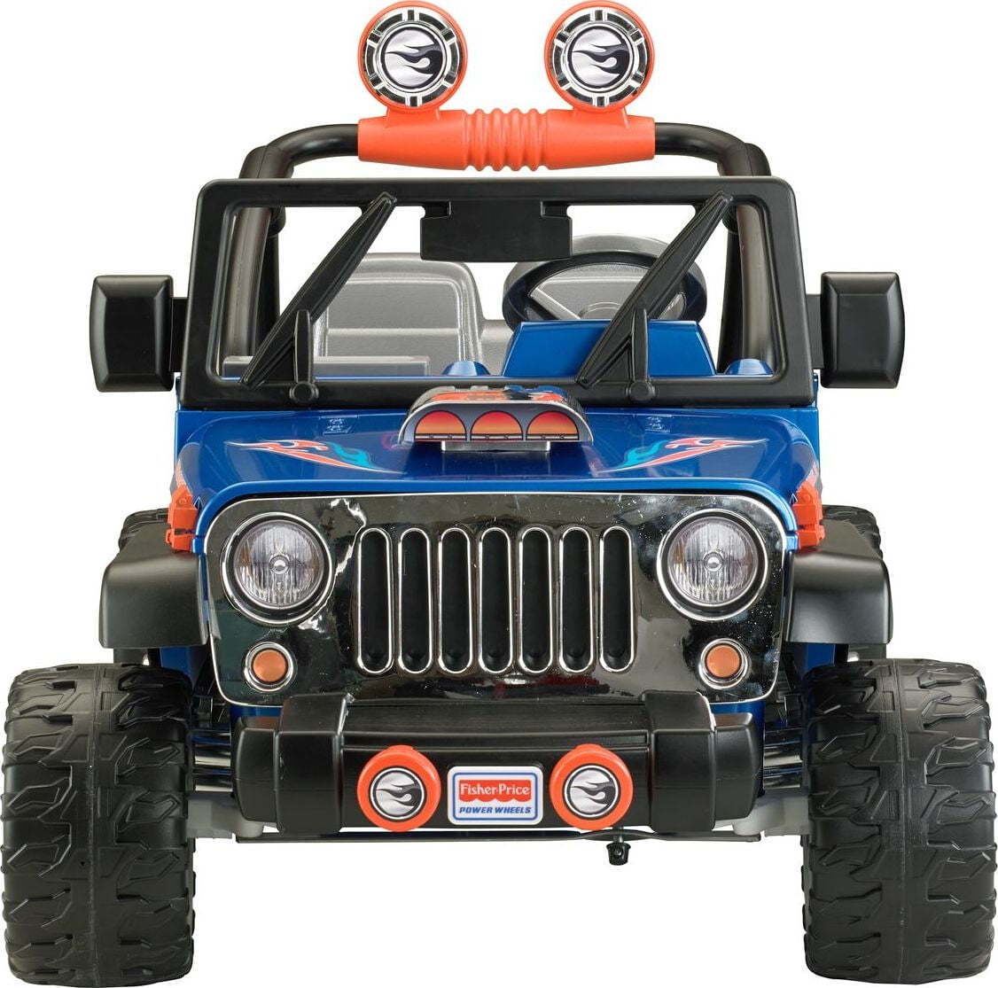 12V Power Wheels Hot Wheels Jeep Wrangler Battery-Powered Ride-On Toy Vehicle with Music & Sounds, for a Child Ages 3-7 - Image 5