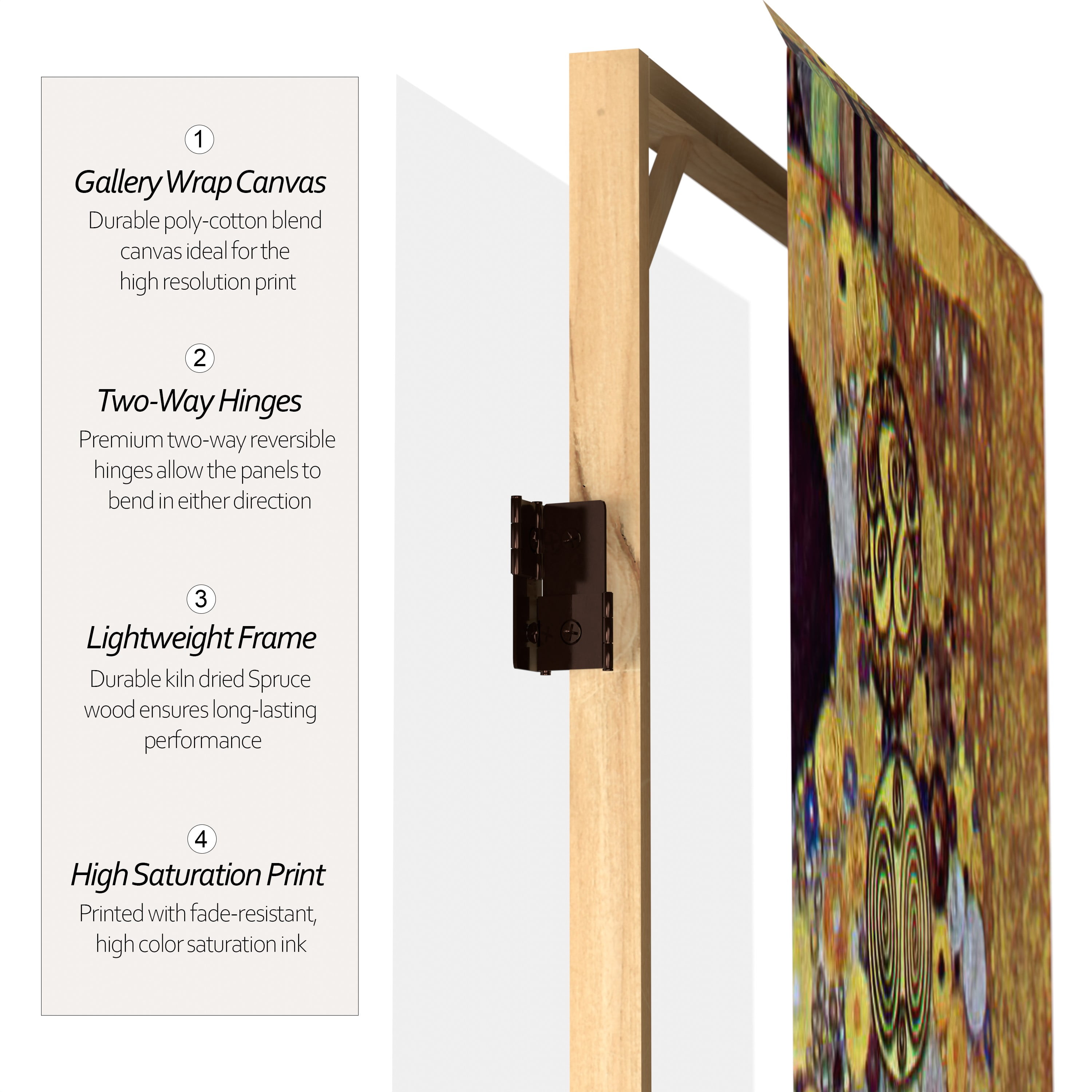 Oriental Furniture 6 ft. Tall Room Divider - Block Bauer - 3 Panel - Image 3