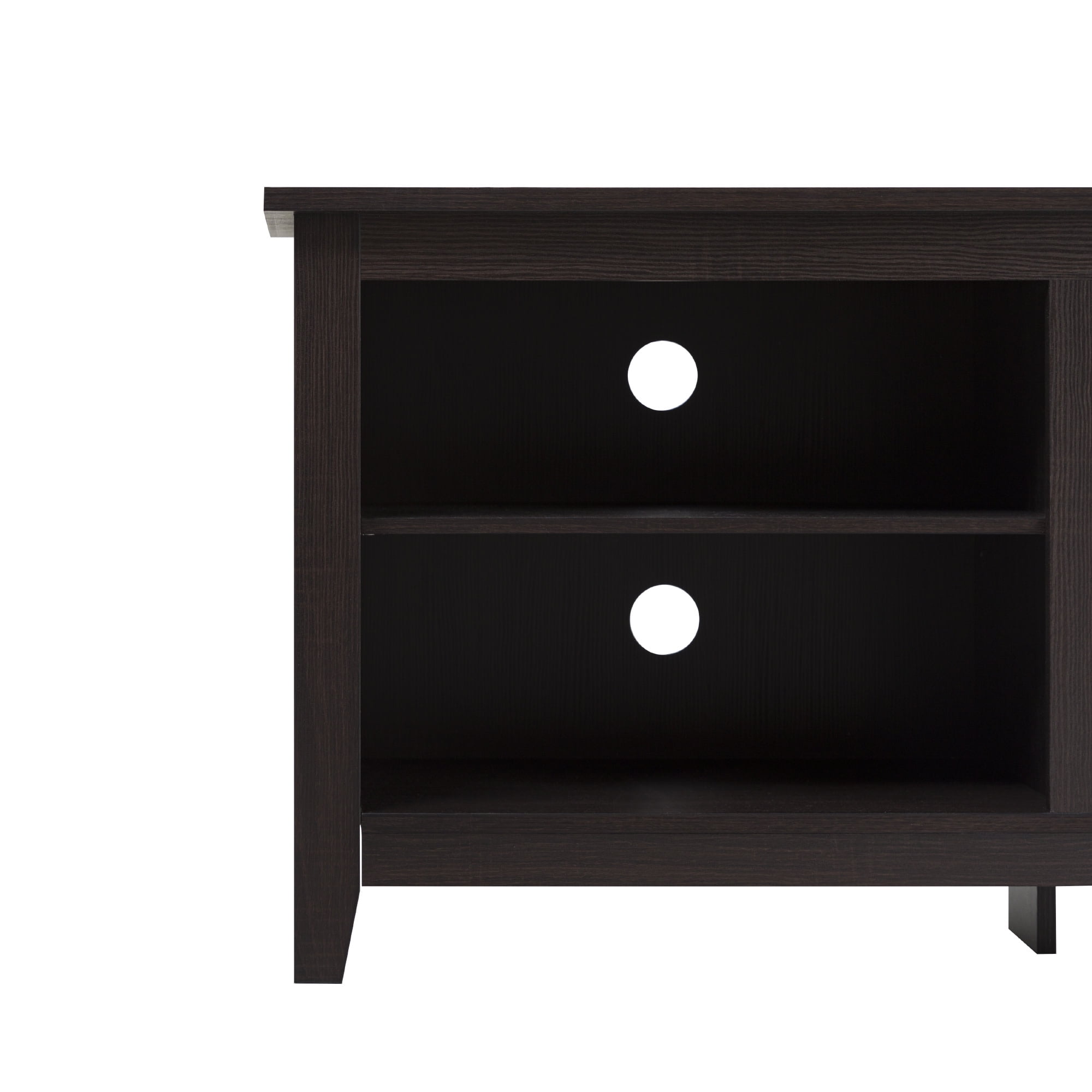 Walker Edison Open Storage TV Stand for TVs up to 80", Espresso - Image 5