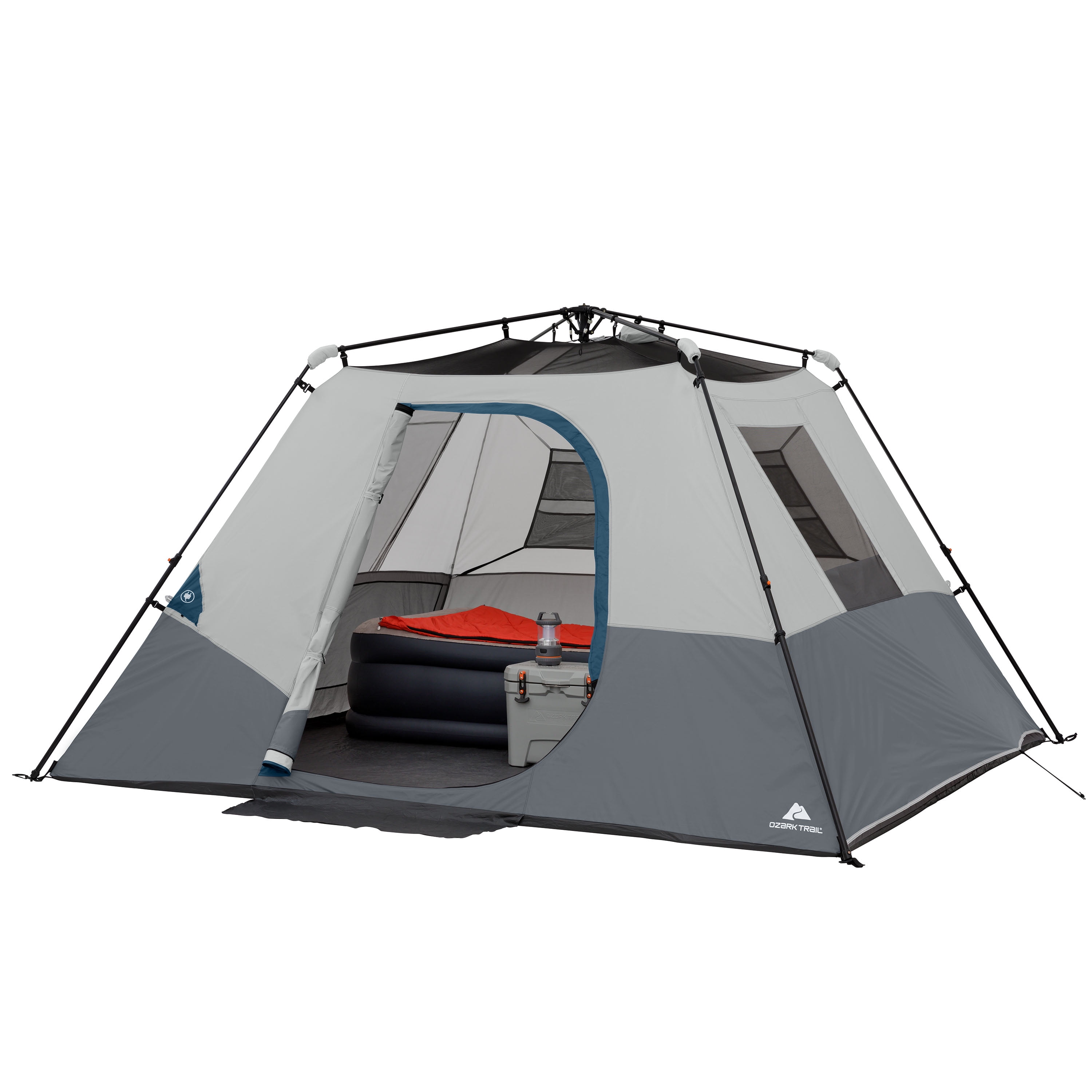 Ozark Trail 10' x 9' 6-Person Instant Cabin Tent with LED Light, 19.38 lbs - Image 4