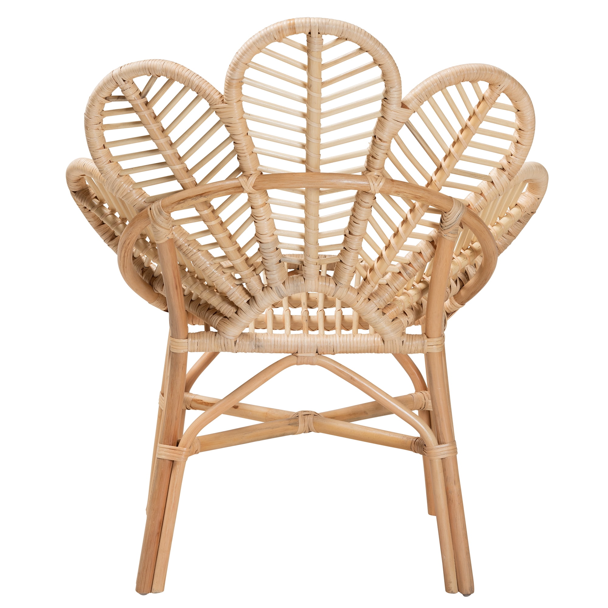 bali & pari Bianca Rattan BOHO Flower Chair, Natural Brown - Image 6