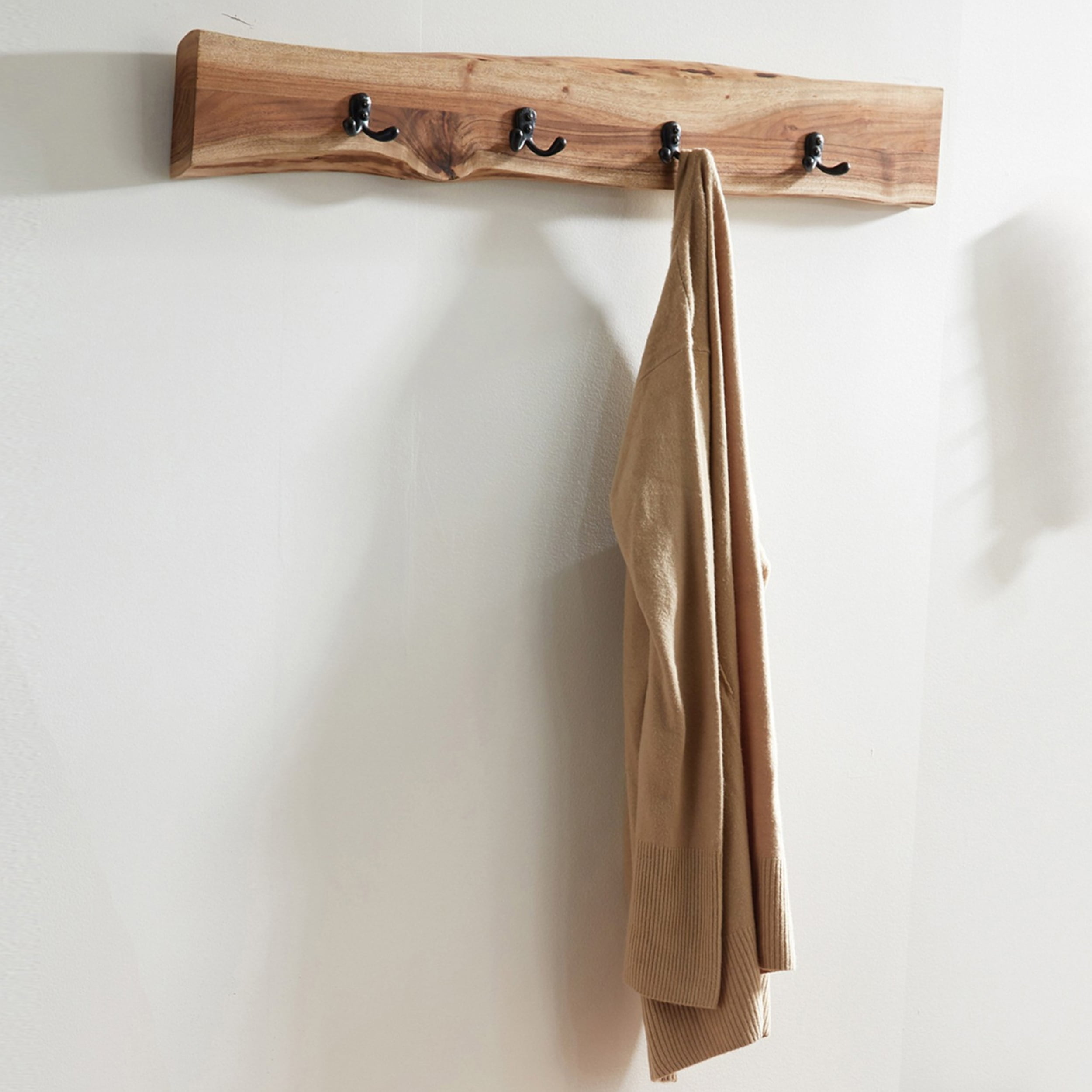 Alaterre Furniture Alpine Natural Live Edge Wood 36" Coat Hooks - Image 6