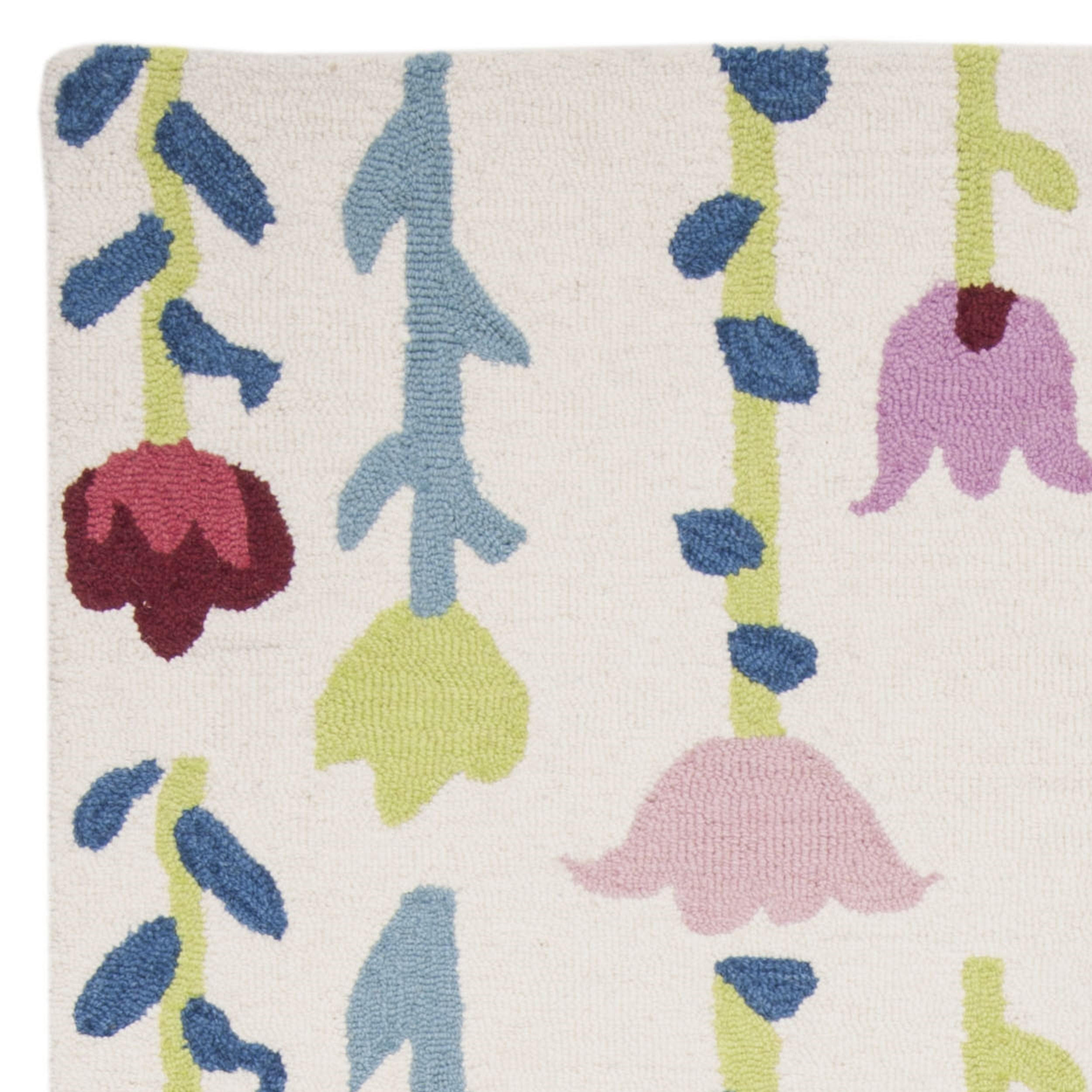 SAFAVIEH Kids Antoinette Floral Wool Area Rug, Ivory/Pink, 3' x 5' - Image 5