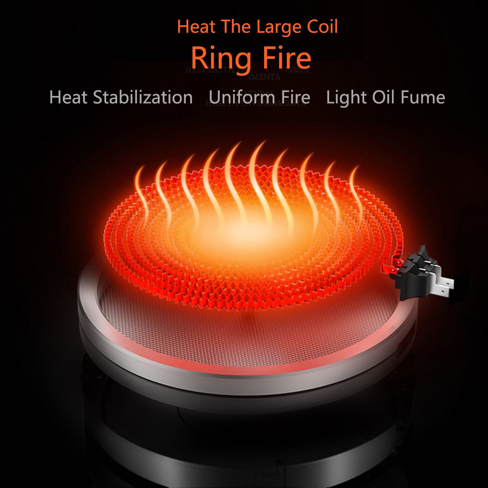 3500W Electric Ceramic Stove,Portable Cooktop,Infrared Induction Cooker Hot Plate,with All Cookware,Heat-Up In 5S with Timer,LED Screen,One-piece Panel for Easy Cleaning - Image 5