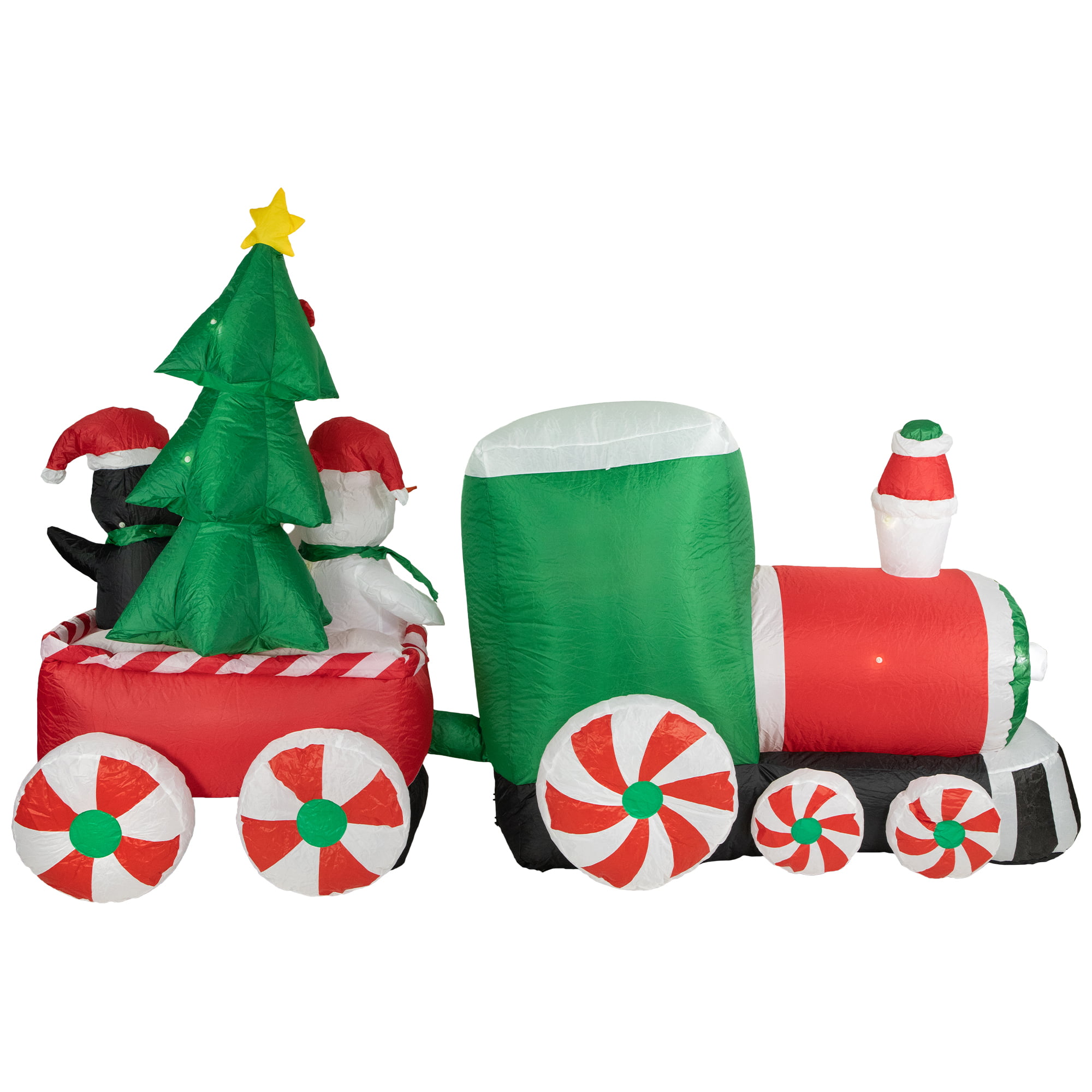 Northlight 8' Inflatable Train With Santa and Friends Outdoor Christmas Decoration - Image 3