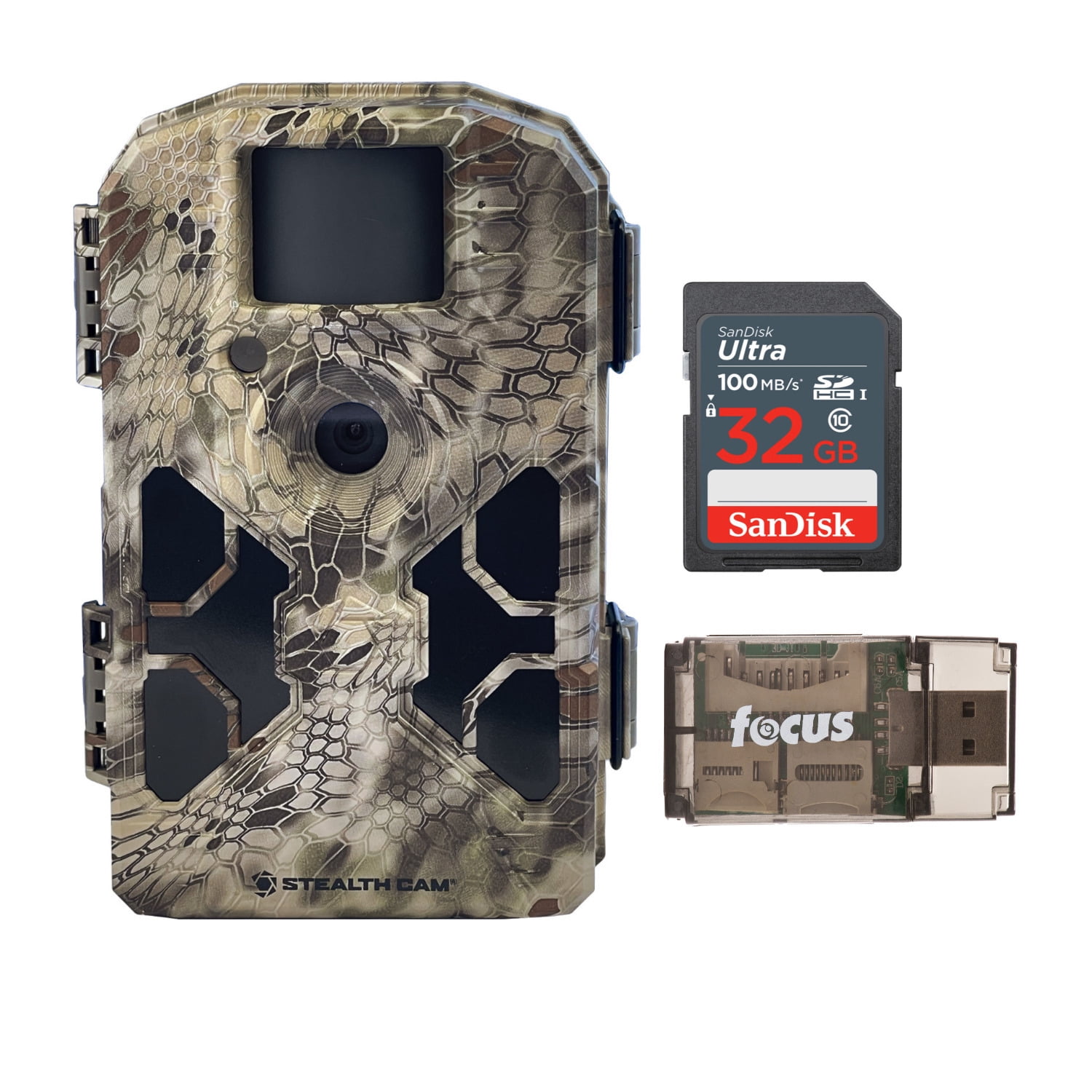 Stealth Cam 2022 G42NG 32MP No-Glow Trail Camera with Memory Card & Card Reader