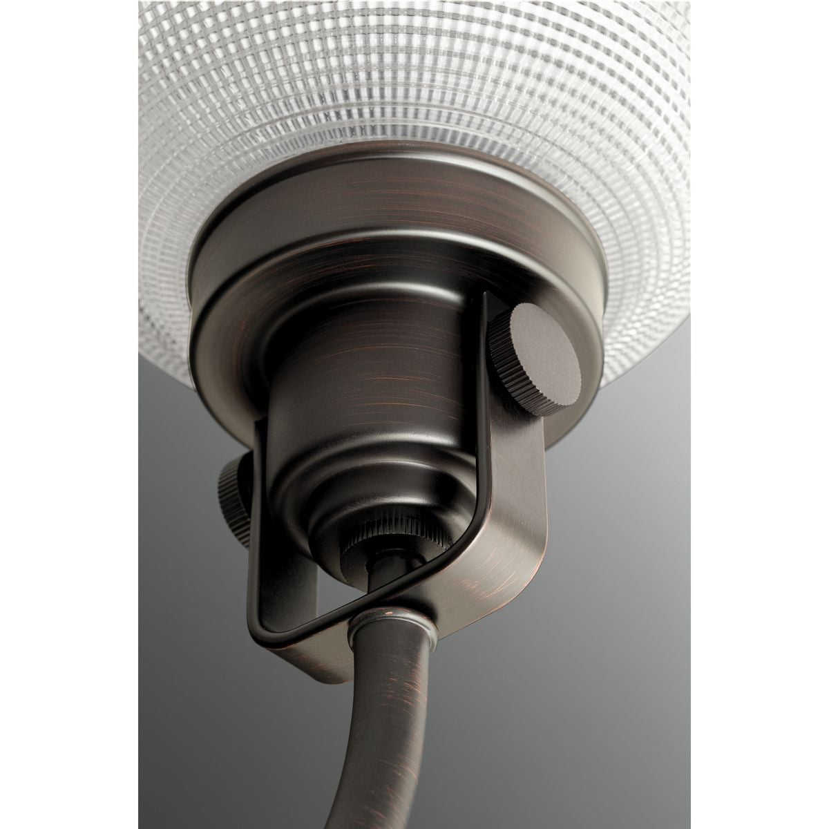 Archie Collection One-Light Venetian Bronze Clear Double Prismatic Glass Coastal Bath Vanity Light - Image 8