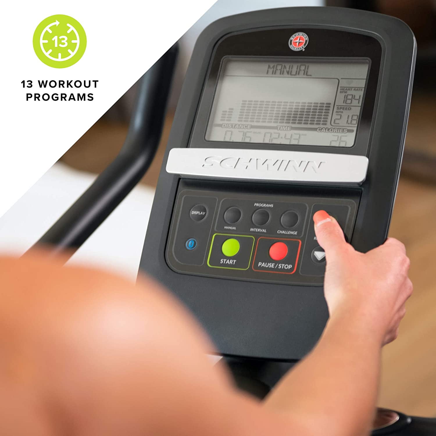 Schwinn Fitness 130 Upright Stationary Cardio Home Workout Cycling Exercise Bike - Image 3