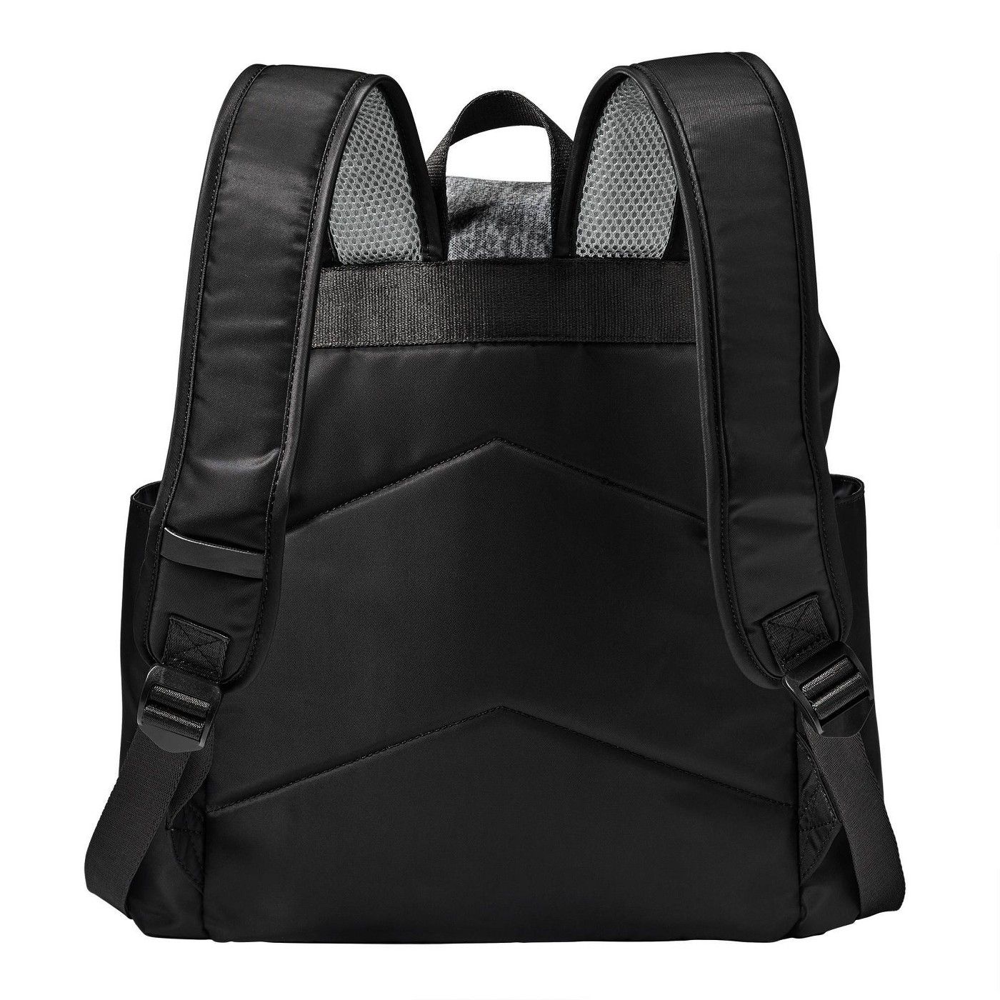 JJ Cole Mezona Cinch Top Backpack Diaper Bag with Secure Zip and 7 pockets, Black Asphalt - Image 6