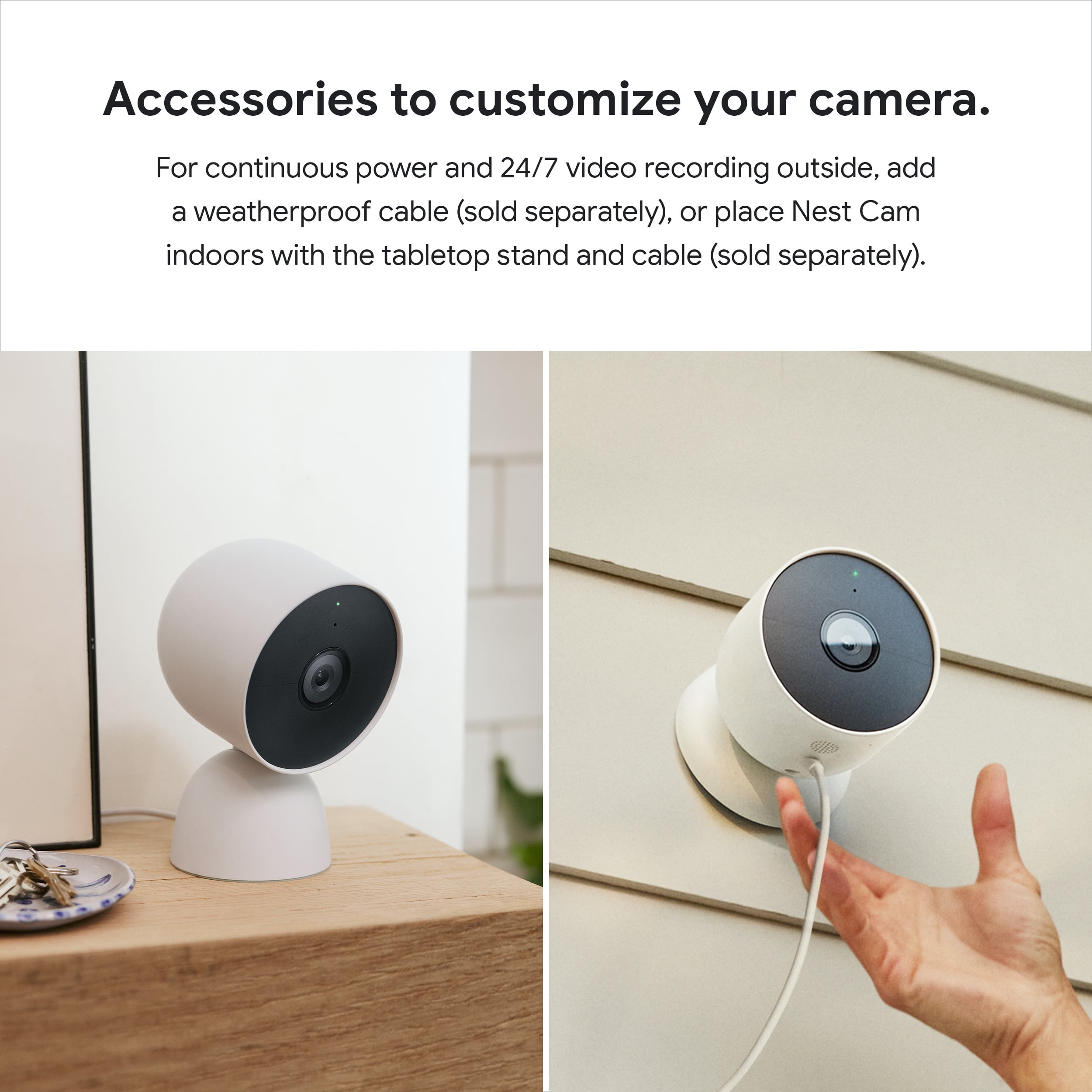 Google Nest Cam 2-Pack - Outdoor or Indoor | Battery Wireless Indoor and Outdoor Security Camera for Home Security Cameras - Snow - Image 3