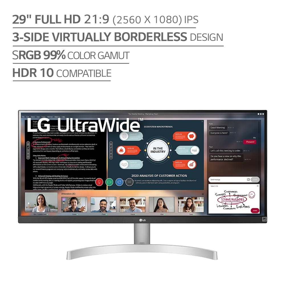 LG 29” UltraWide Full HD (2560 x 1080) IPS Display with FreeSync - 29WN600-W - Image 4