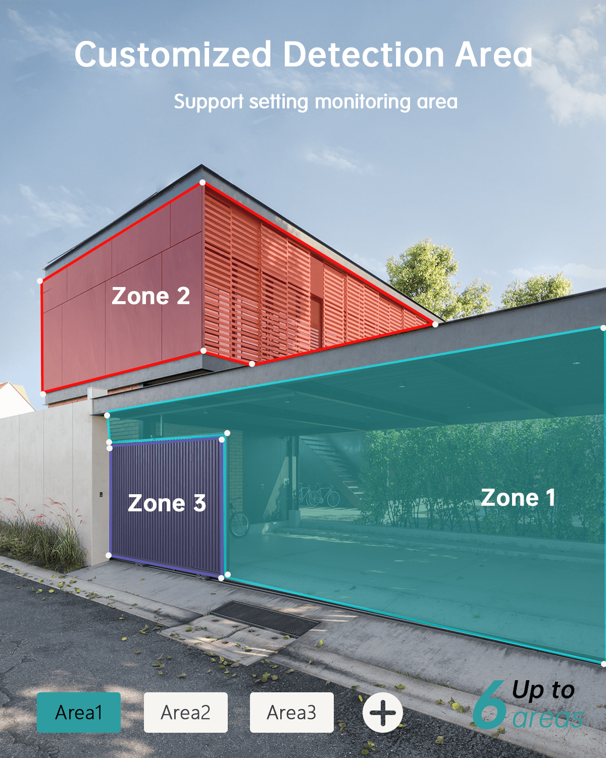 2K Security Camera Outdoor Wireless WiFi with 360° PTZ ZUMIMALL Battery Powered Wireless Cameras for Home Surveillance Spotlight & Siren/PIR Detection/3MP Color Night Vision/2-Way - Image 11