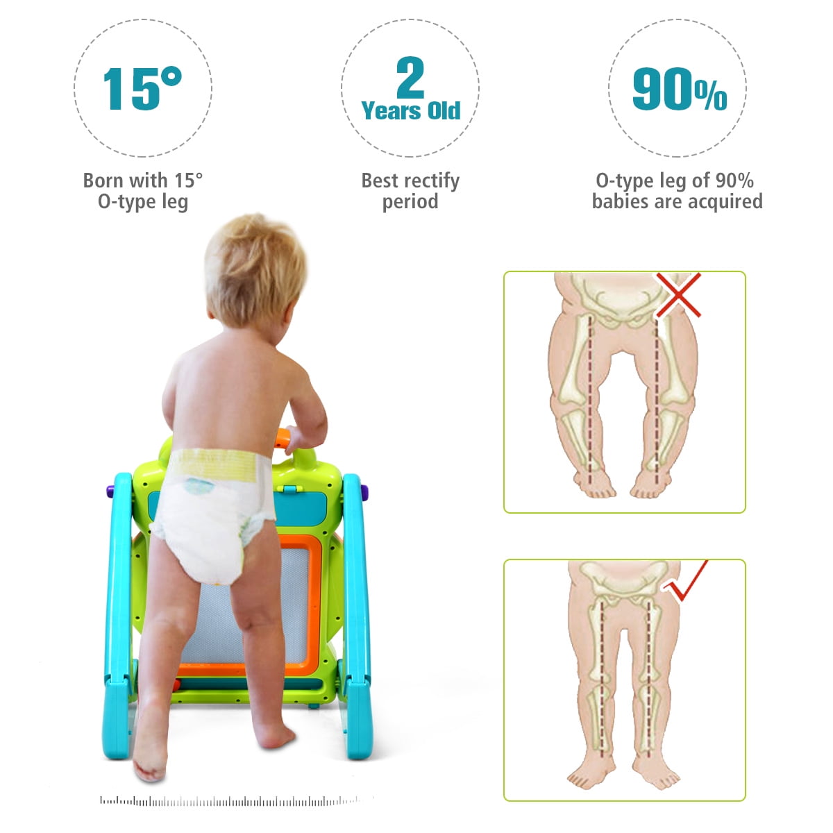 Costway 3 in 1 Sit to Stand Learning Walker Kids Activity Center - Image 11