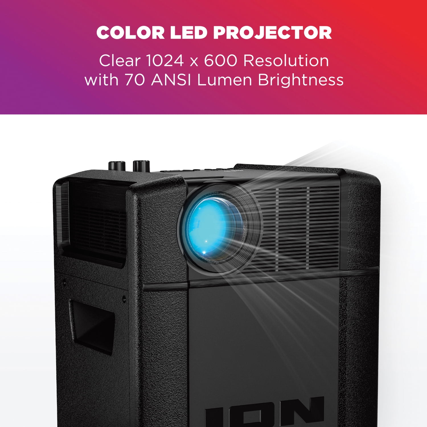 ION IPA119B 150-Inch Home Projector Deluxe with Bluetooth and Microphone - Image 8