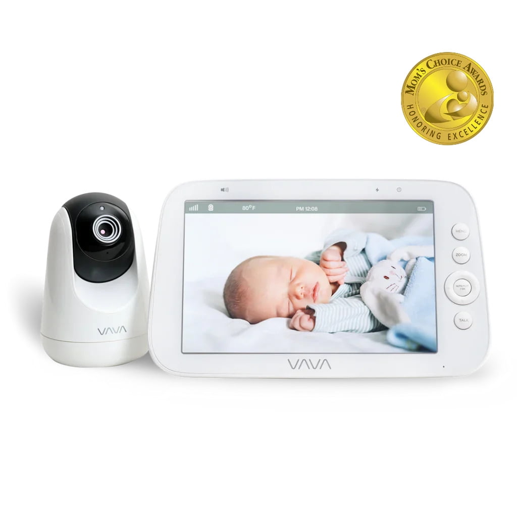 VAVA 8" 1080P HD Video Baby Monitor Split View, Night Vision, Zoom/Pan/Tilt, & 2-Way Audio, White - Image 6