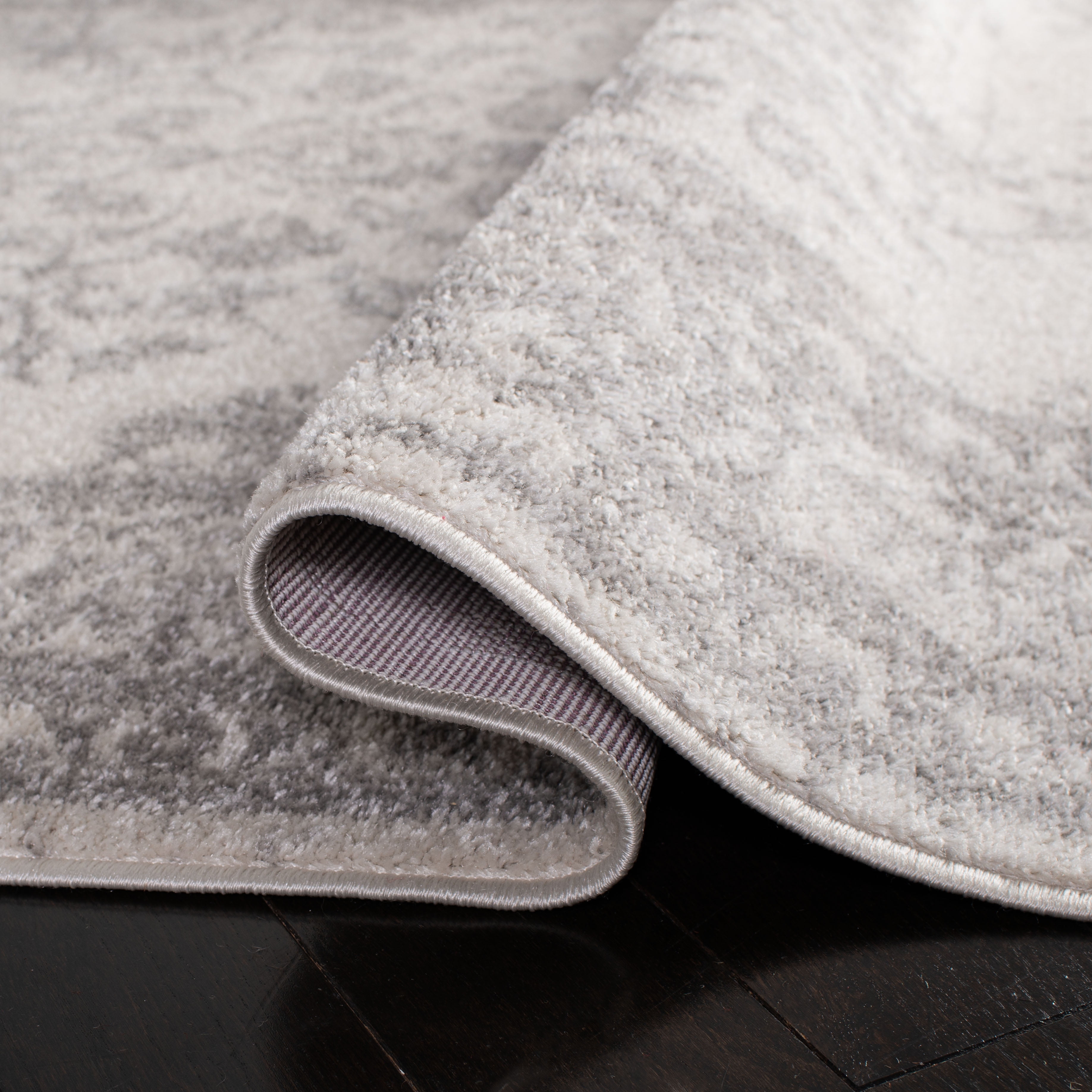 SAFAVIEH Adirondack Zoey Distressed Area Rug, Ivory/Silver, 9' x 12' - Image 3