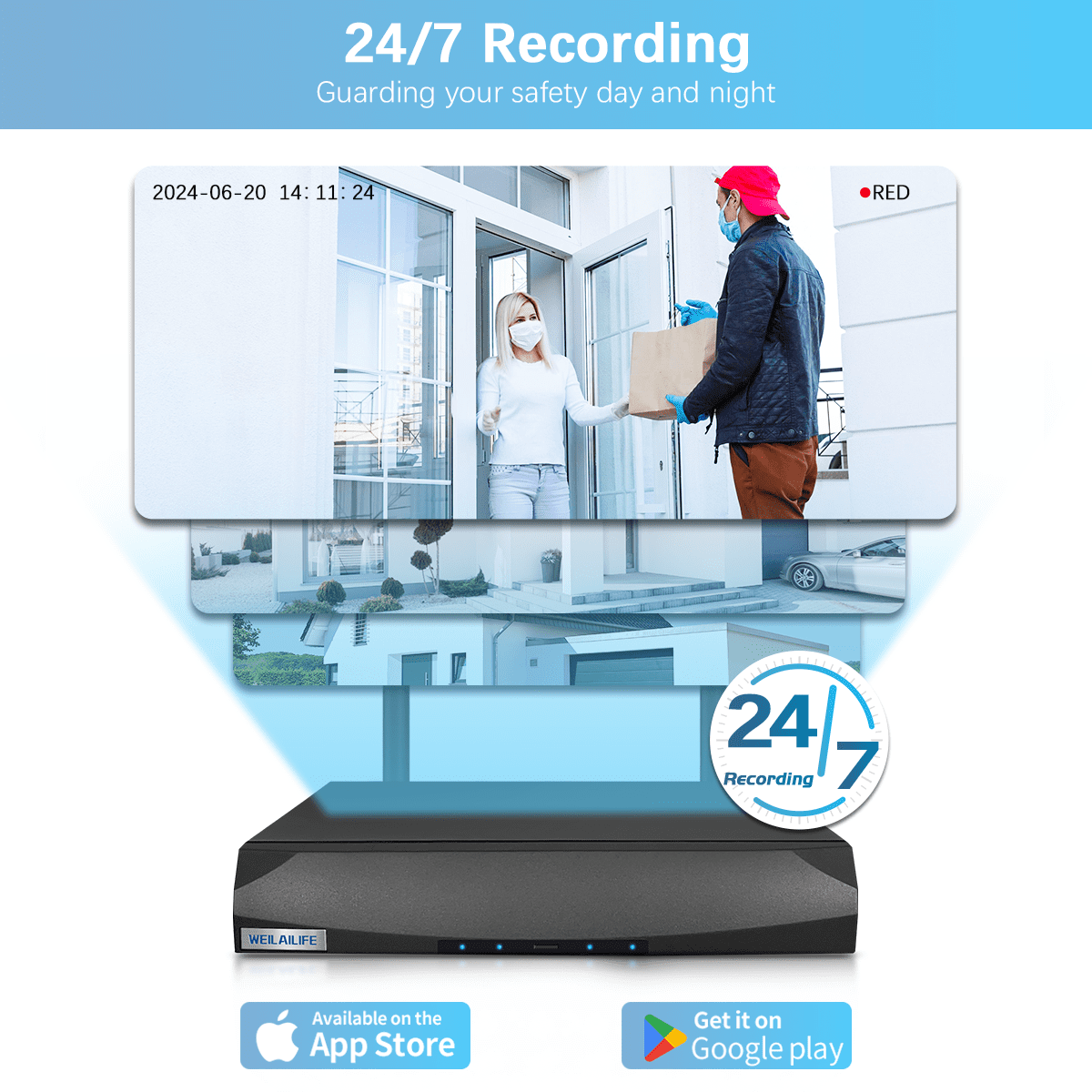 【90 Days Storage】 Outdoor Wireless Security Camera System, Wireless Cameras for Home Security, WiFi Video Surveillance, Home Security Cameras Systems - Image 4